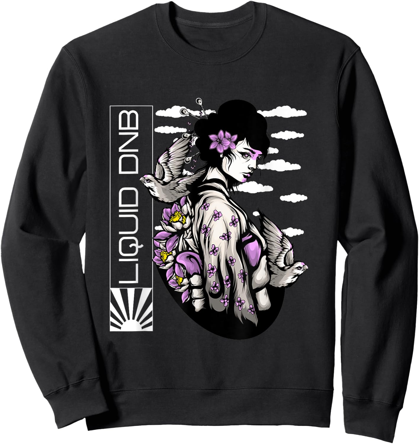 Liquid DnB Music Liquid Jungle EDM Drum And Bass Sweatshirt - Sweatshirt | Black