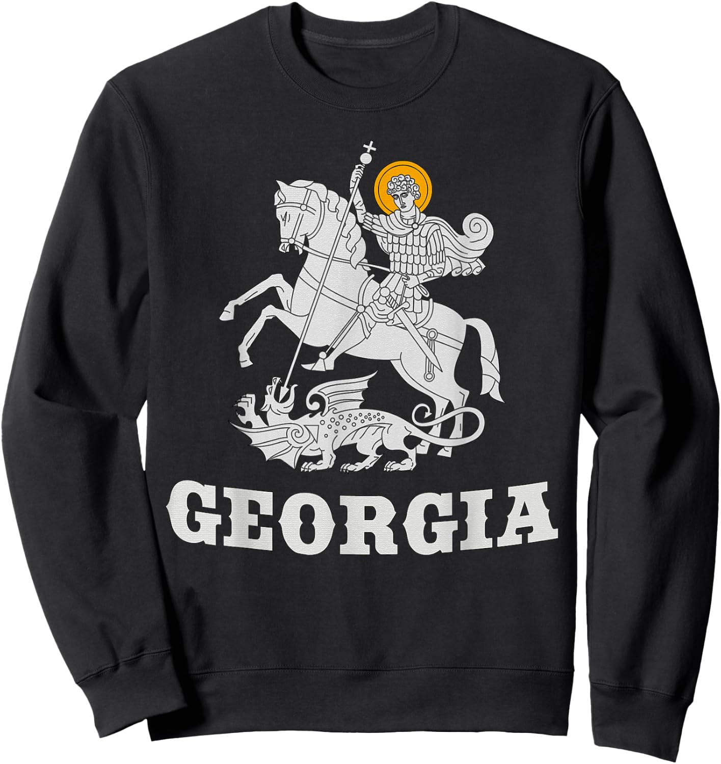 St George, Georgian Patriotic design Sweatshirt - Sweatshirt | Black