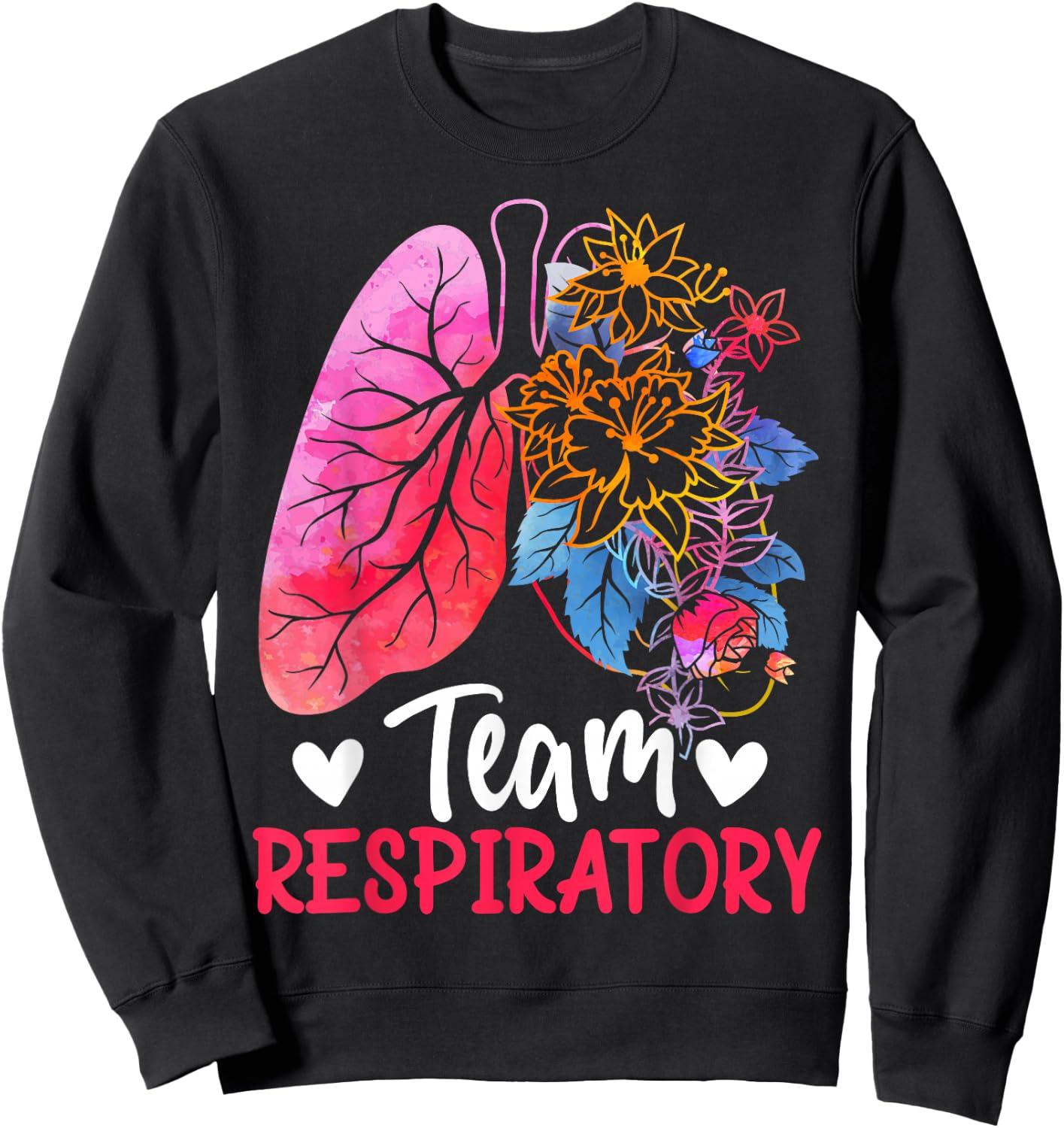 Lung Doctor Therapy Registered Nurse Respiratory Therapist Sweatshirt - Sweatshirt | Black