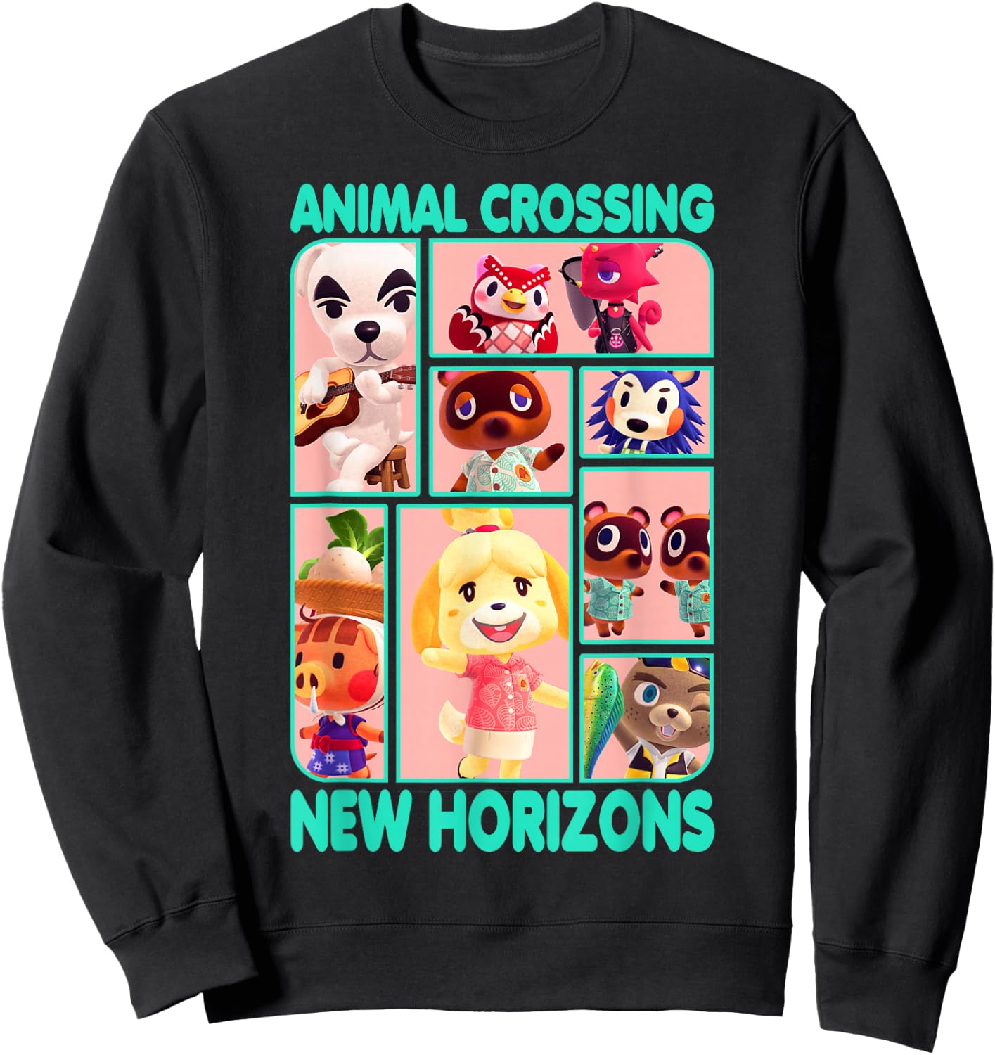 Animal Crossing: New Horizons Nintendo Friends Box Up Sweatshirt - Sweatshirt | Black