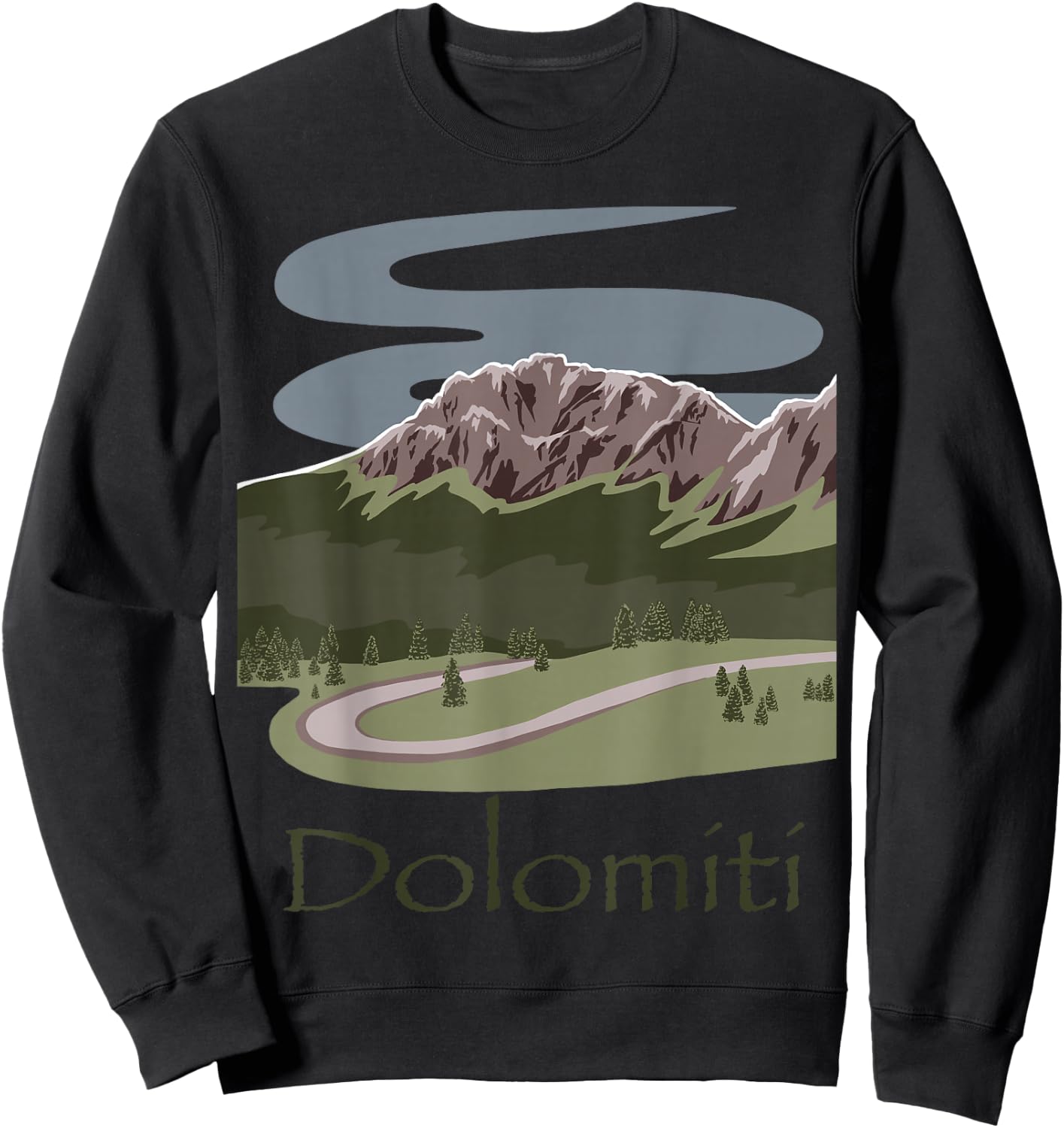 Italian Dolomites Hiking Design Travel The Alps Apparel Sweatshirt - Sweatshirt | Black