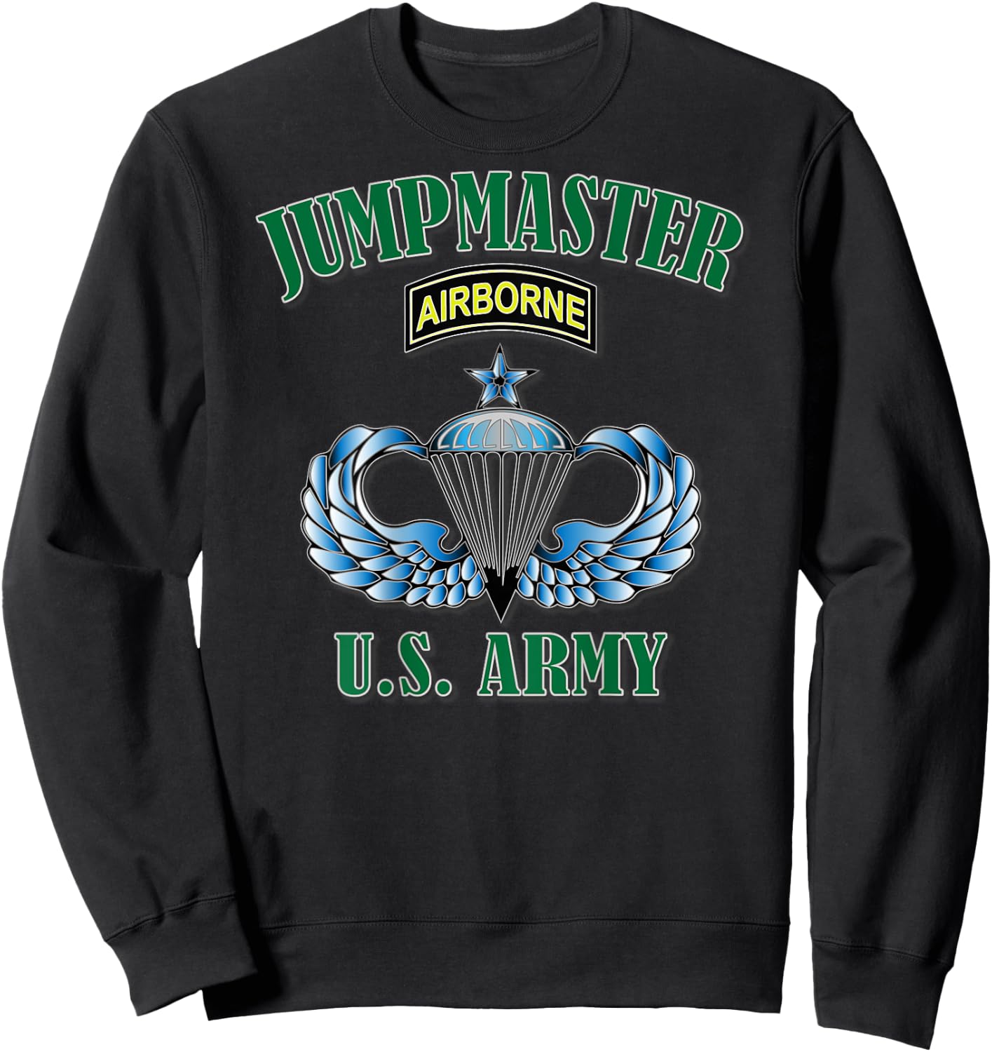 Jumpmaster- Senior Wings (Back Design) Sweatshirt - Sweatshirt | Black