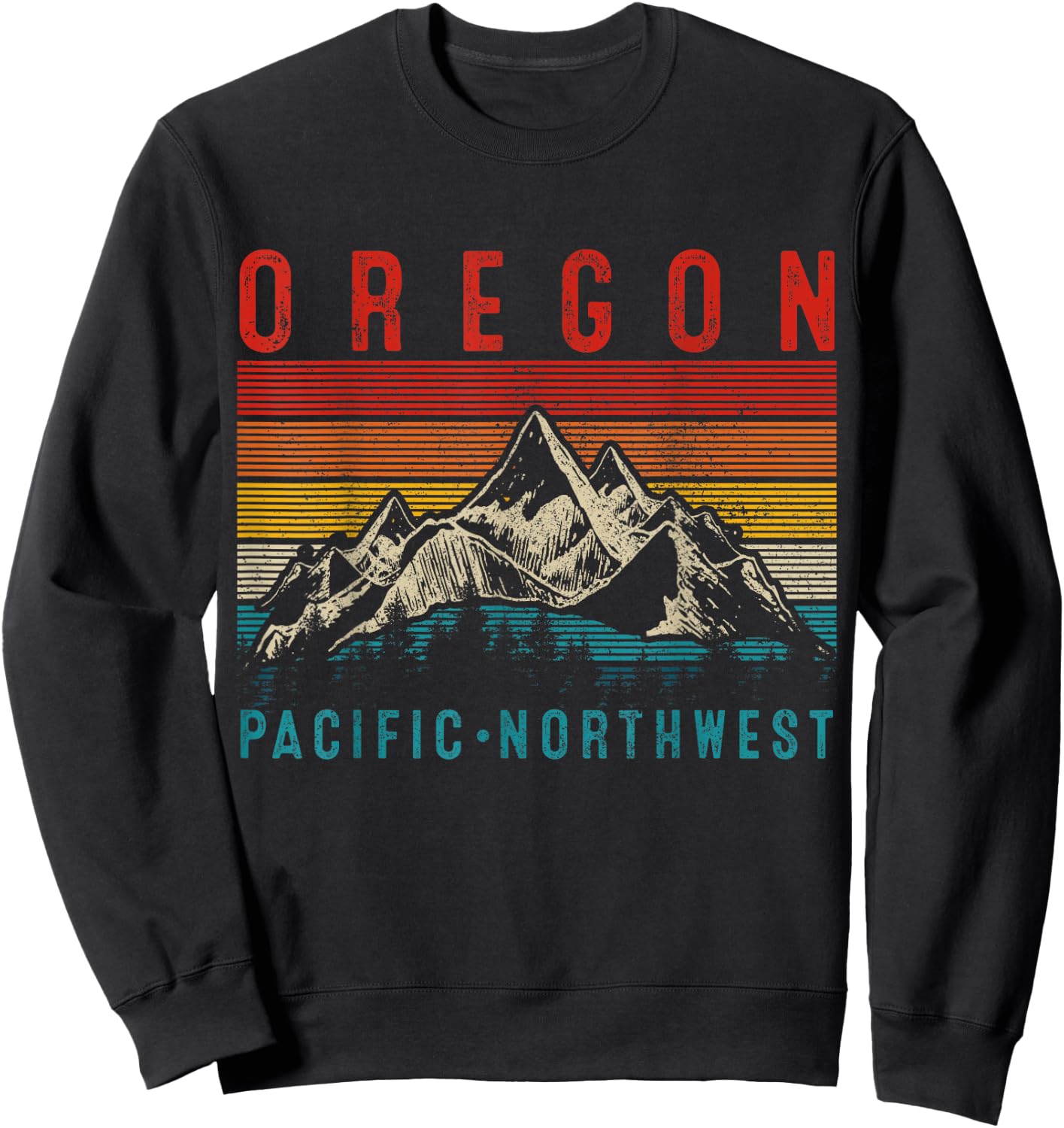 Oregon PNW Vintage USA America Souvenir Sweatshirt - Sweatshirt | Black