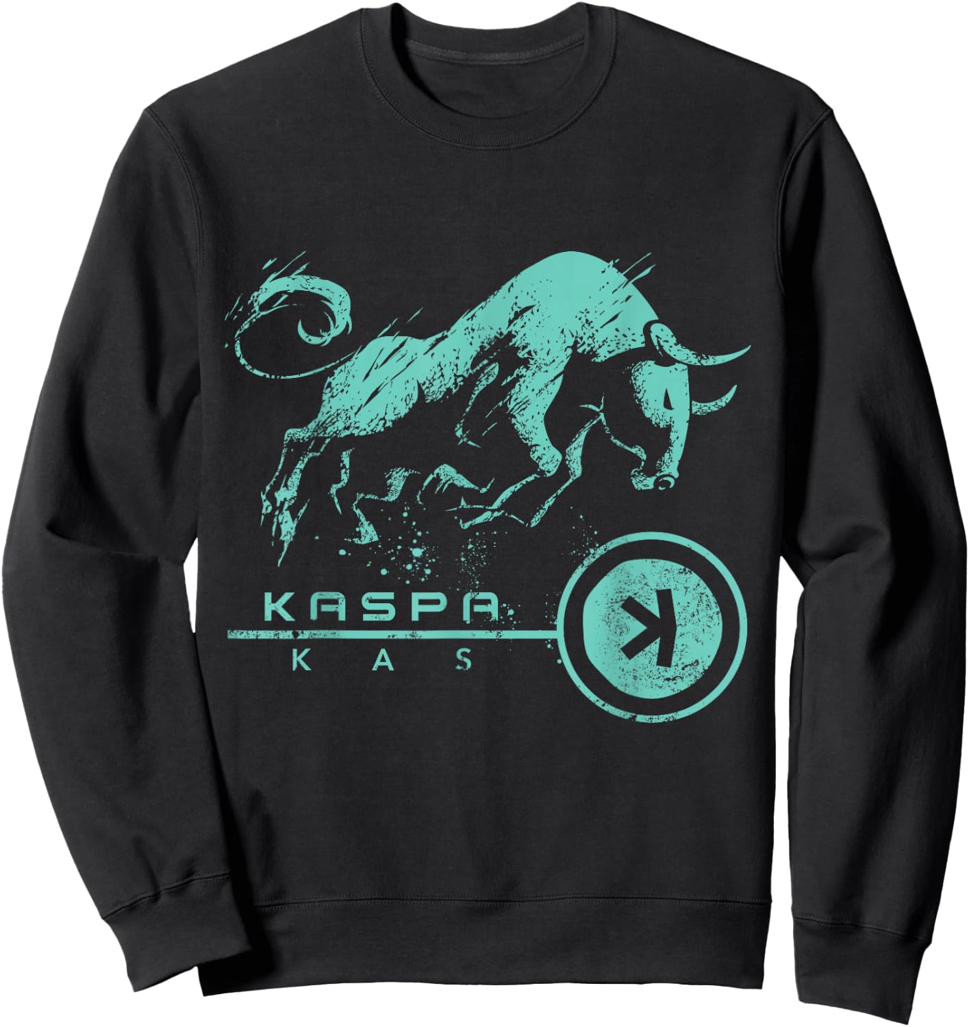 KAS crypto BULLRUN HODL Kaspa coin to be a millionaire Sweatshirt - Sweatshirt | Black
