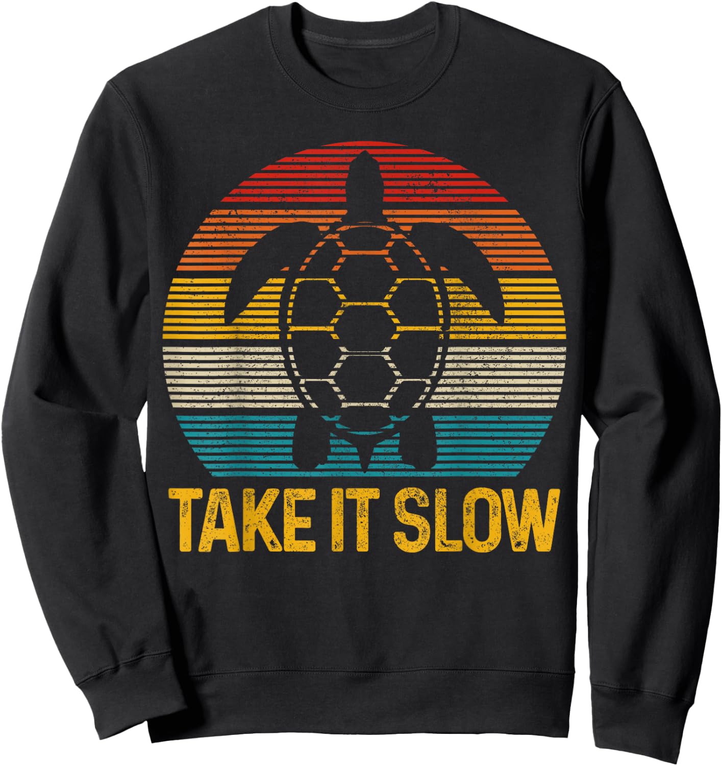 Turtle Vintage Funny Gift Sweatshirt - Sweatshirt | Black