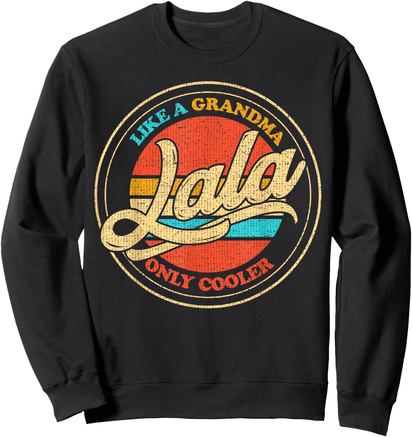 Lala Vintage Retro Grandma Sweatshirt - Sweatshirt | Black