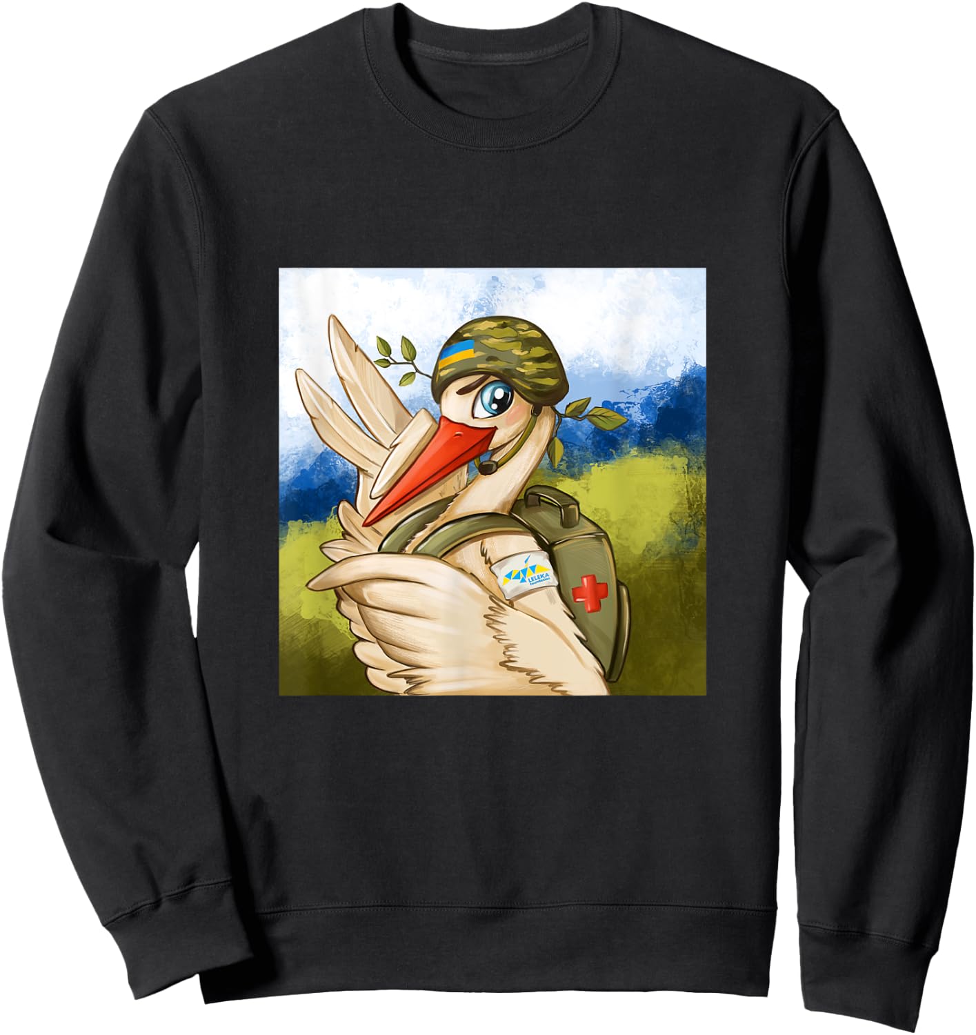 Leleka Ukraine Medic Sweatshirt - Sweatshirt | Black