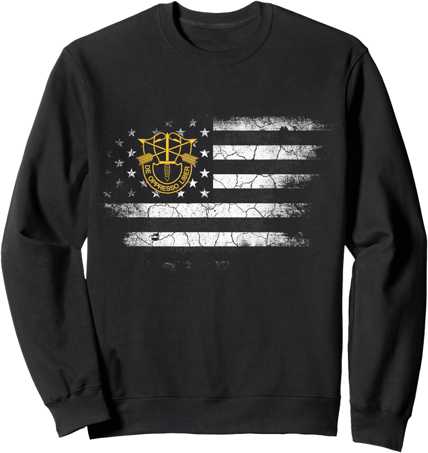 US Army Special Forces Flag Shirt - De Oppresso Liber Gift Sweatshirt - Sweatshirt | Black