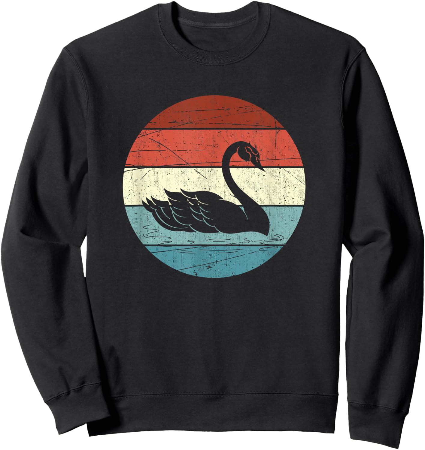 Retro Swan Sweatshirt - Sweatshirt | Black