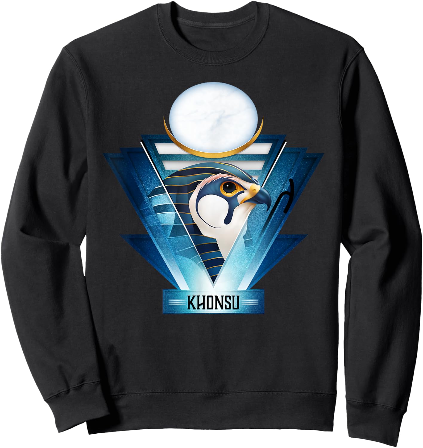 Egyptian Mythology Moon God Khonsu Sweatshirt - Sweatshirt | Black