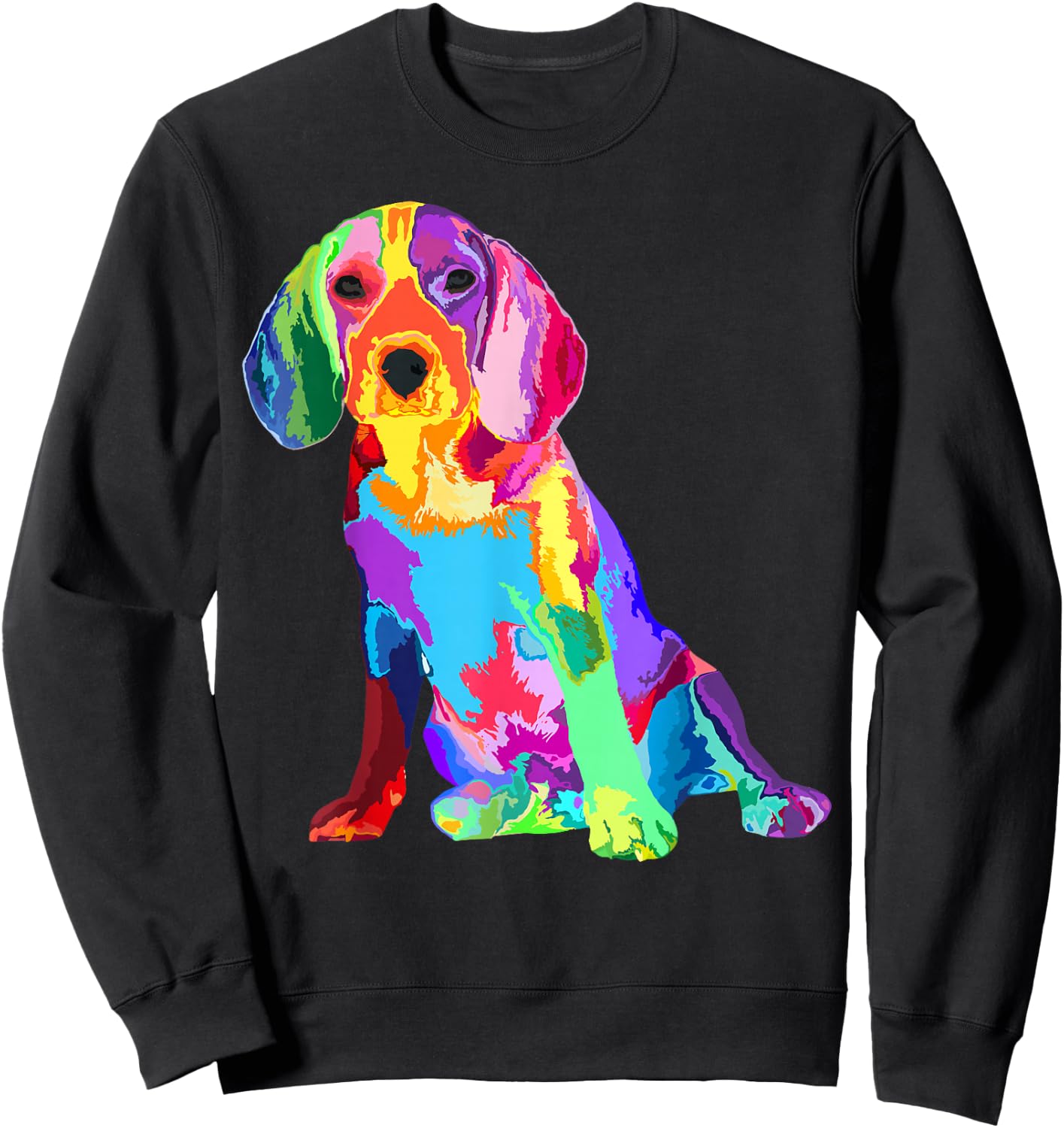 Dog Lover Gifts 's Beagle Colorful Beagle Men's Sweatshirt - Sweatshirt | Black