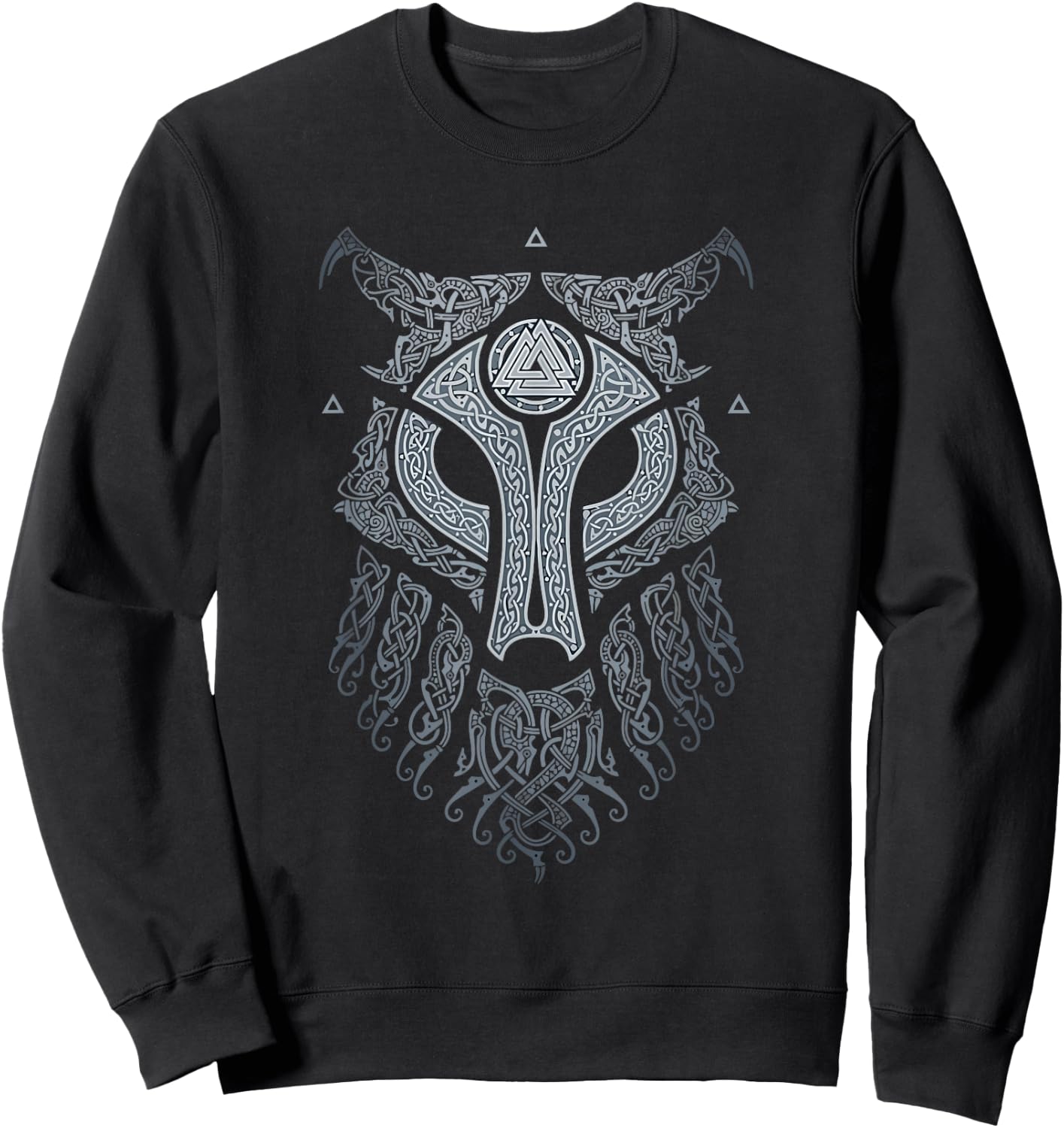 Viking Celtic Fenrir - Wolf of Odin Viking Sweatshirt - Sweatshirt | Black