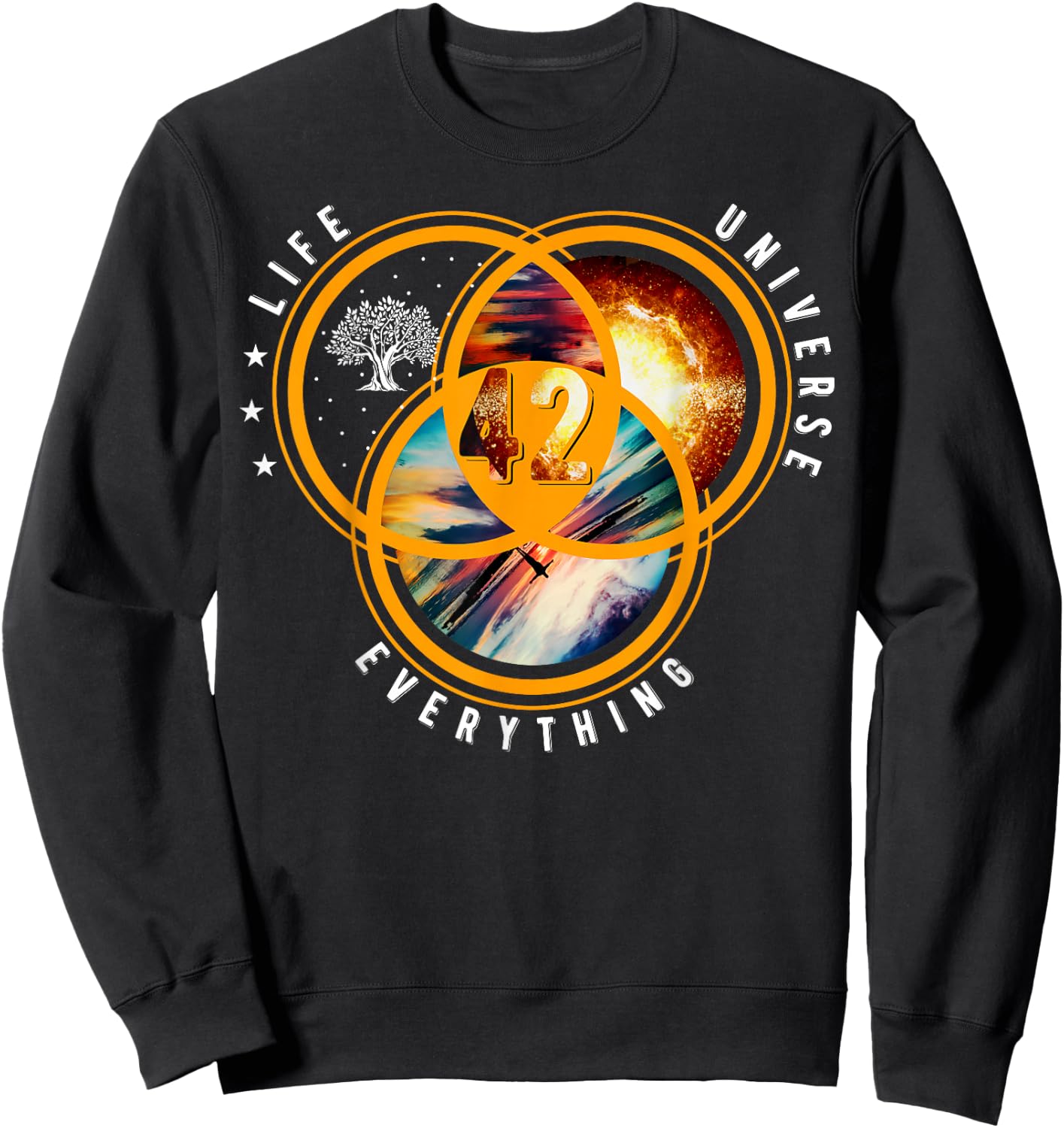 The answer to life universe and all solar system Sweatshirt - Sweatshirt | Black