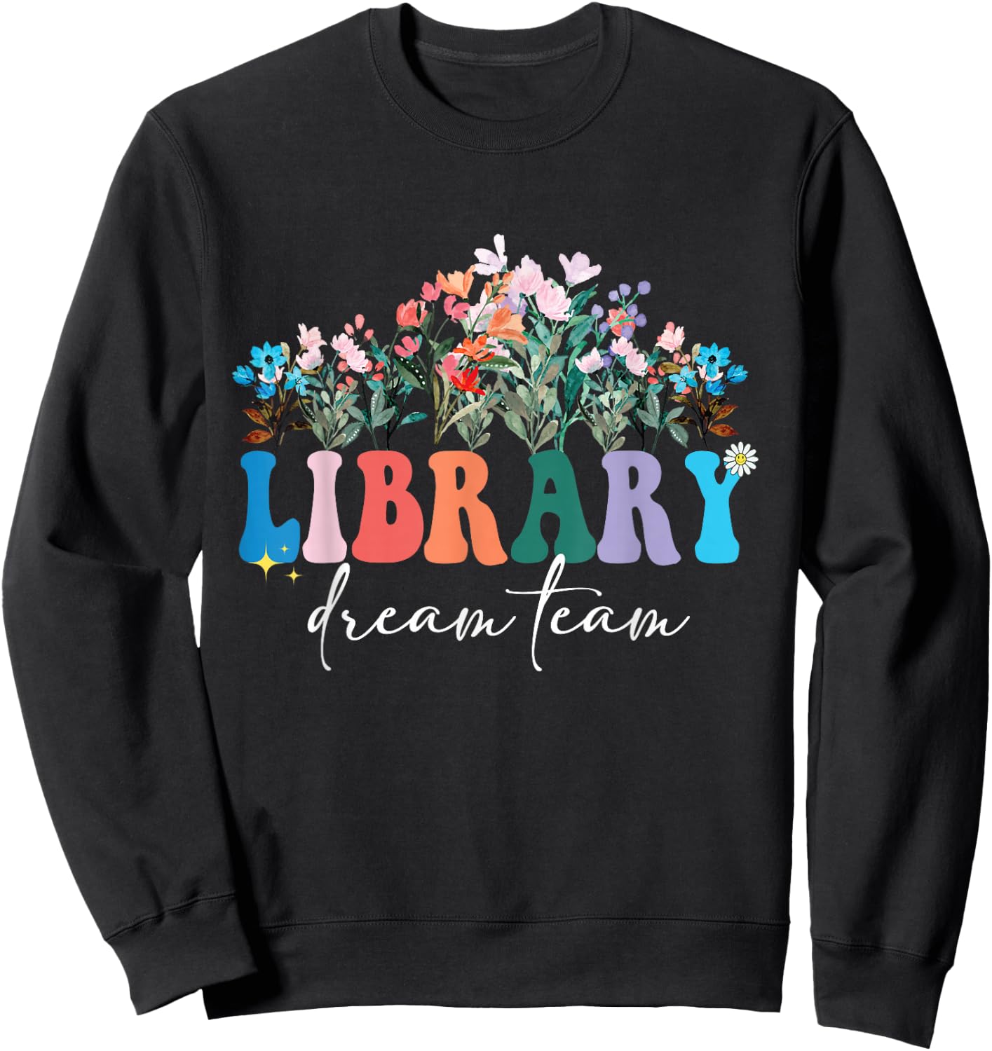 Christmas Dream Library Team Librarian Squad Reading Sweatshirt - Sweatshirt | Black