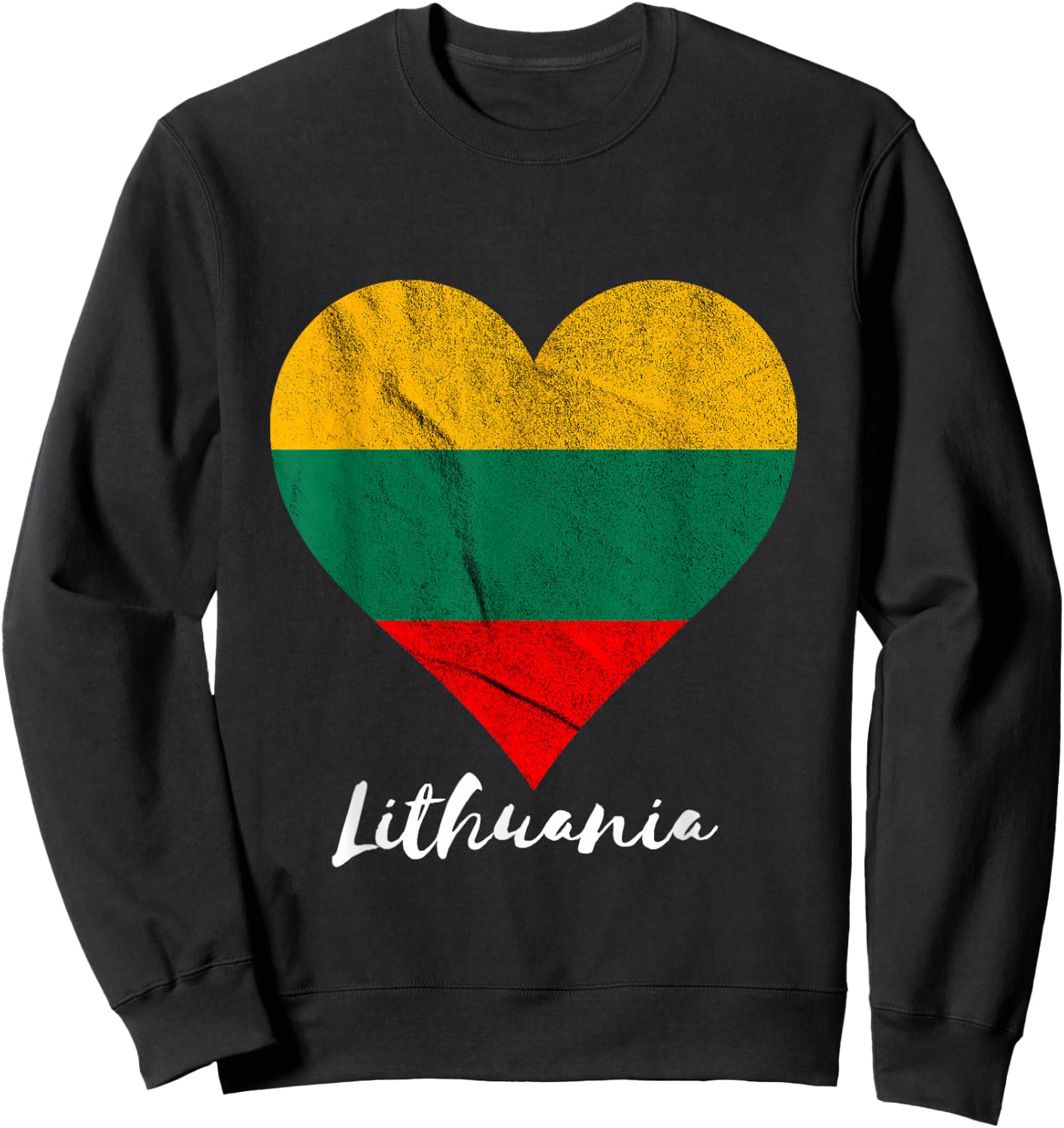 Lithuania Heart Lithuania Flag Lietuva Lietuvo Sweatshirt - Sweatshirt | Black