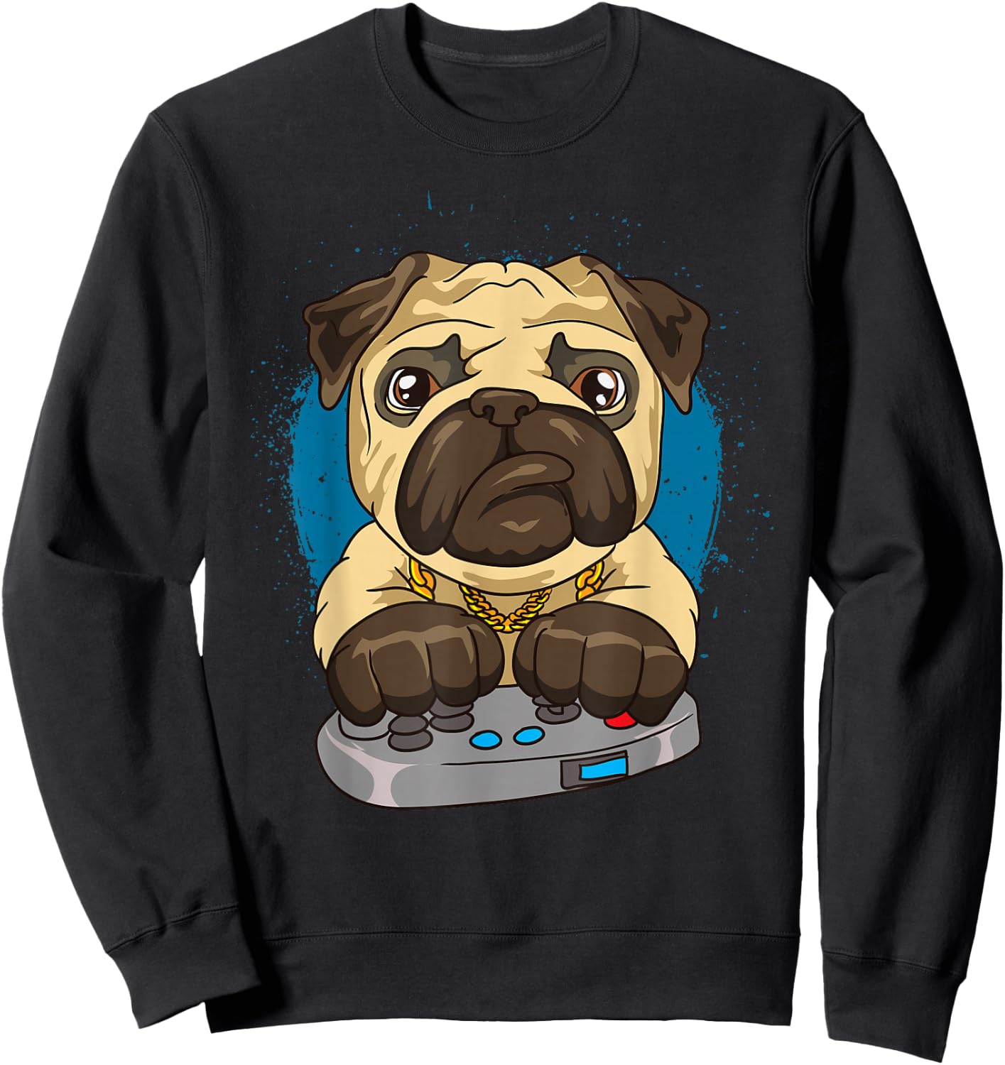 Pug Shirts For Boys Men Funny Pug Video Game Lover Sweatshirt - Sweatshirt | Black