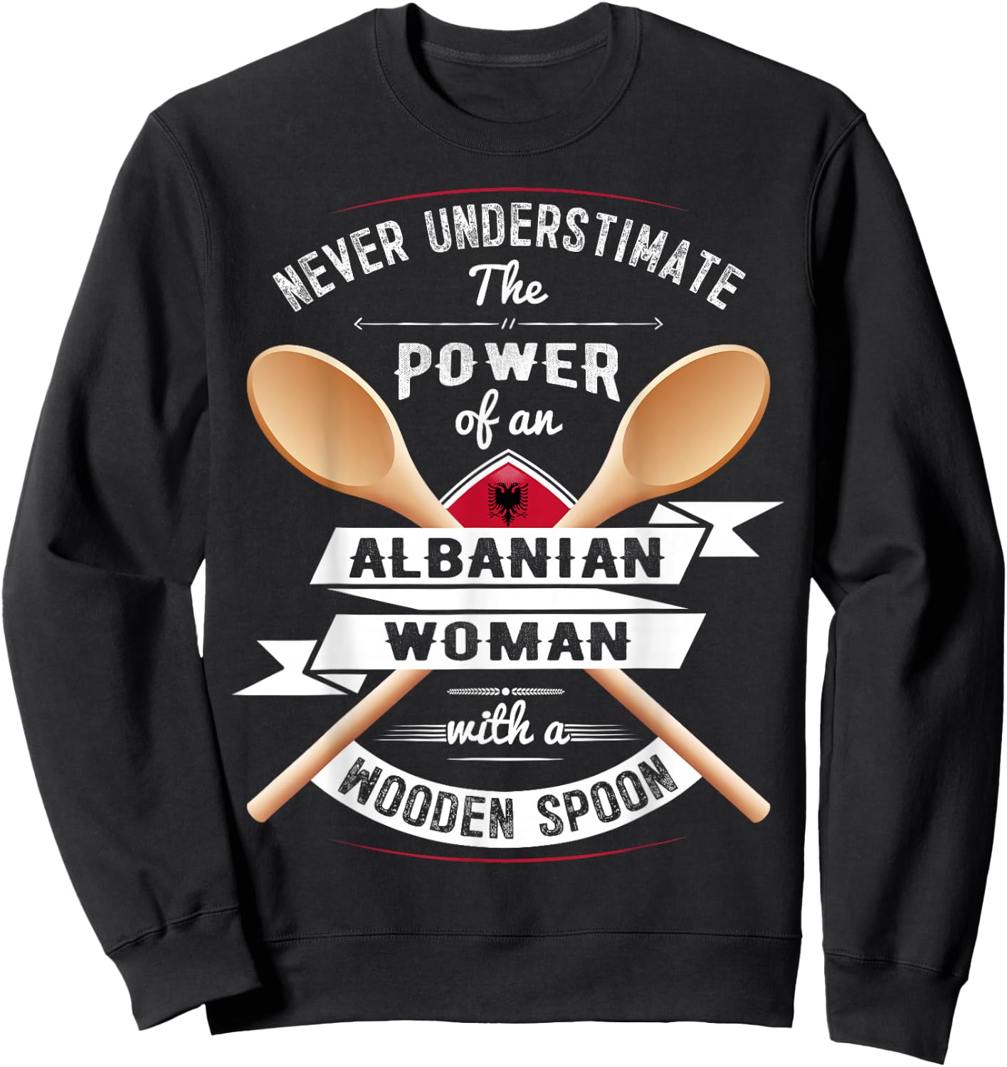 Albania Flag Souvenirs for Albanians Men & Women Sweatshirt - Sweatshirt | Black