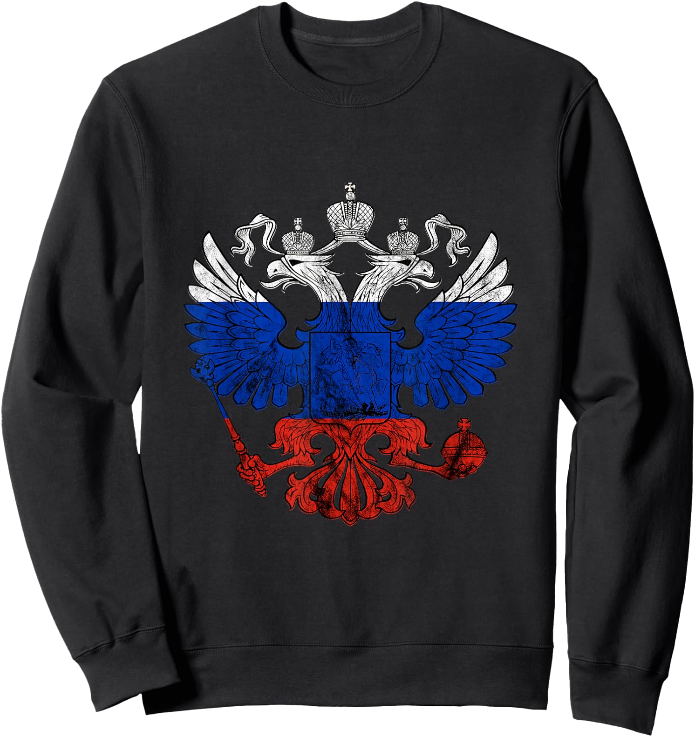 Russia Eagle Russian Pride CCCP Russian Eagle Sweatshirt - Sweatshirt | Black