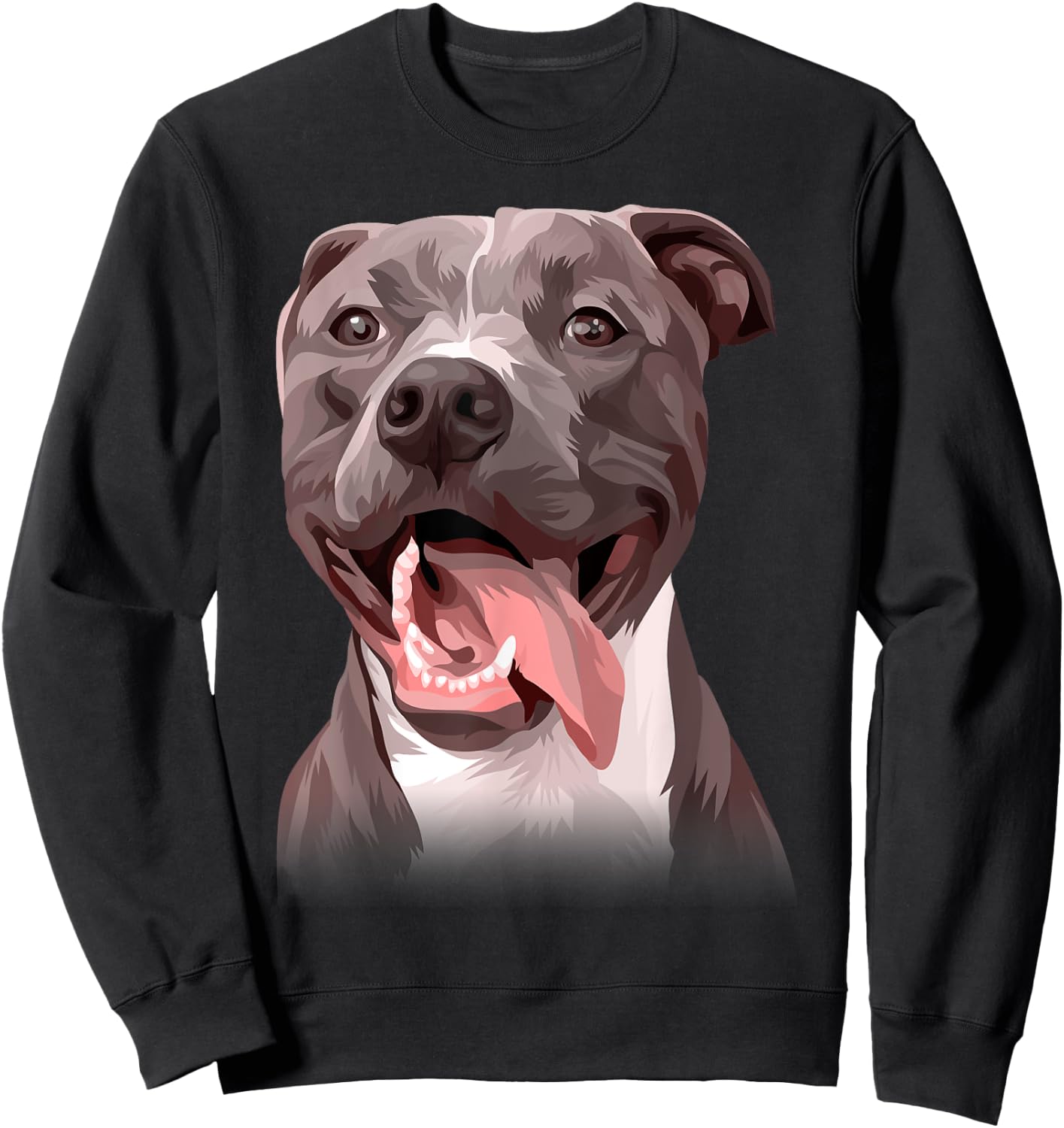 Perfect Gift Pitbull Lovers - Colorful Art Pitty Dog Men Women Kids Sweatshirt - Sweatshirt | Black