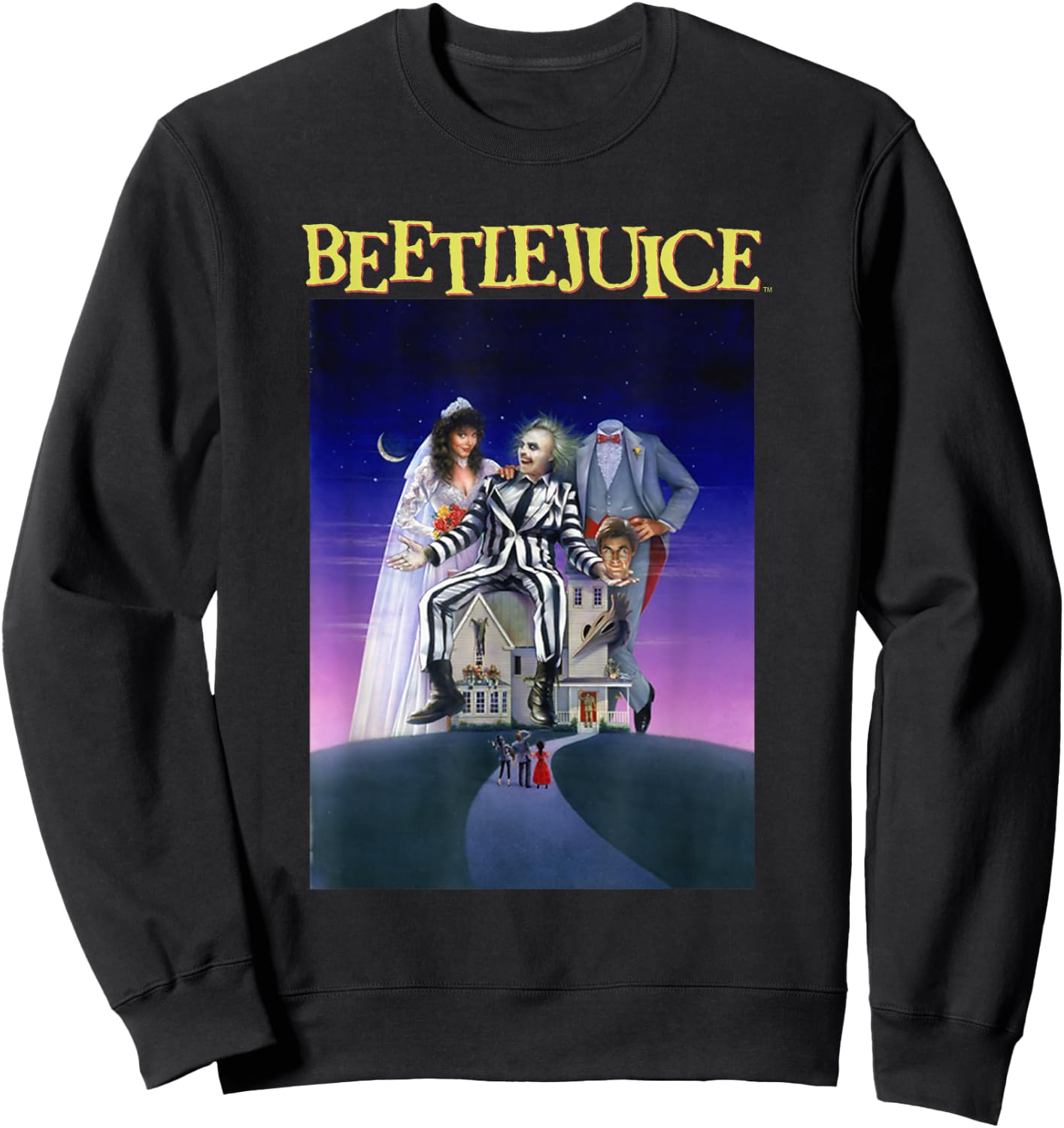 Beetlejuice Classic Vintage Ghost With The Most Movie Poster Sweatshirt - Sweatshirt | Black