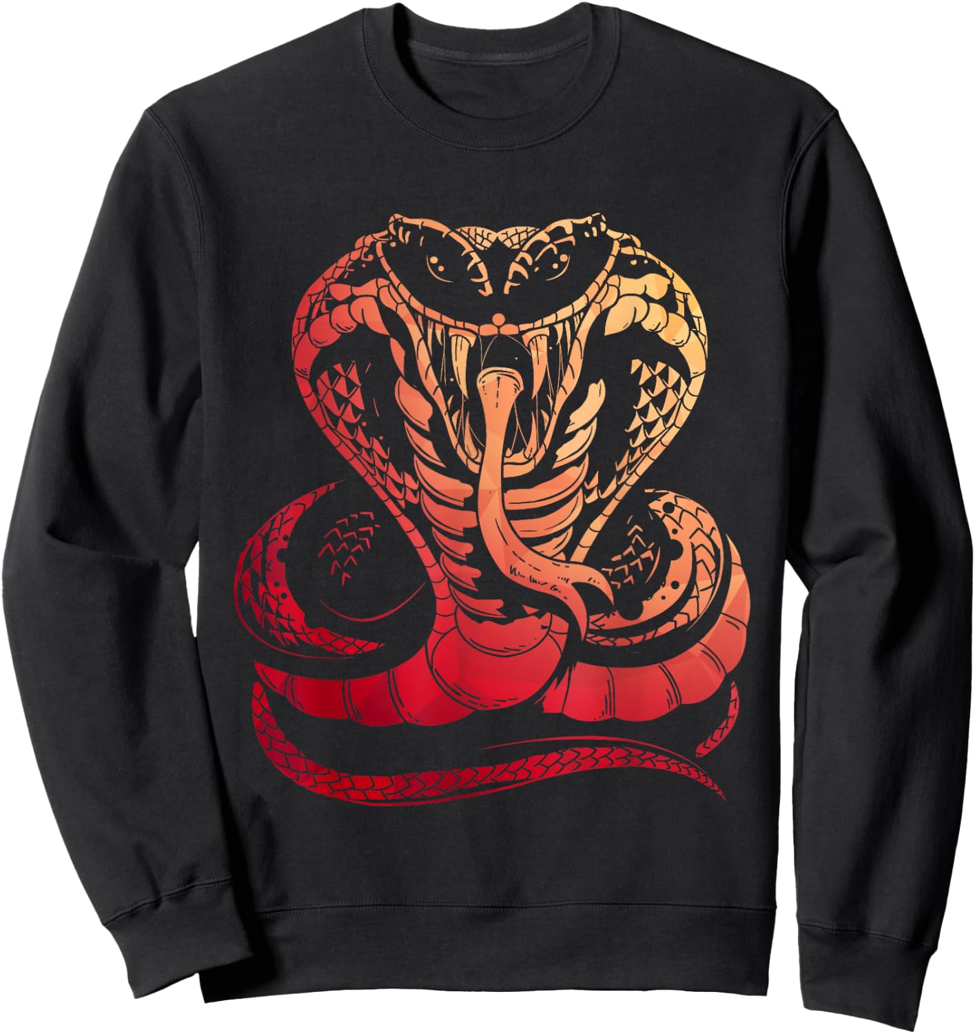 Cobra Snake Zoo Reptile Venom Snake Sweatshirt - Sweatshirt | Black