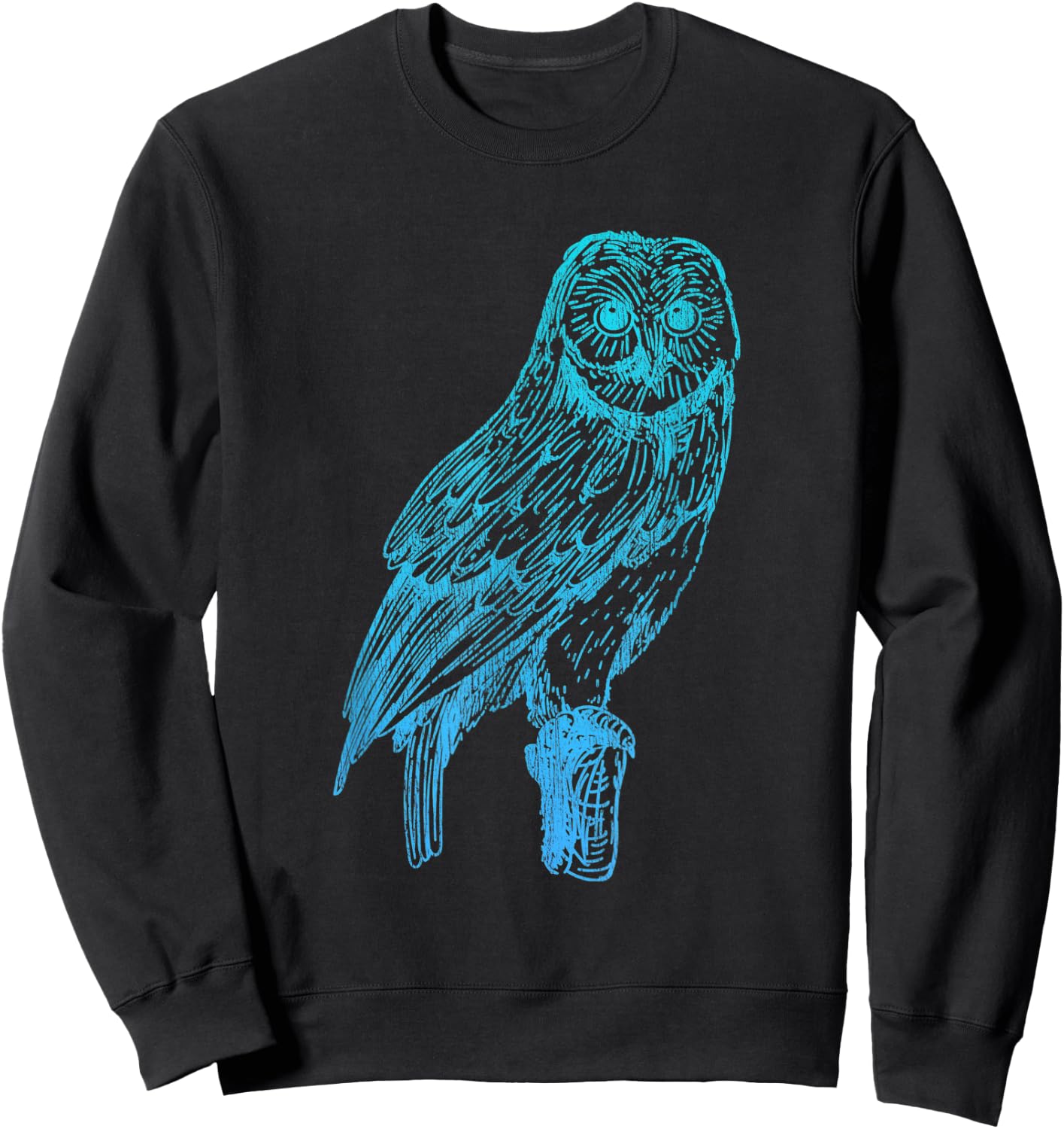 Wise Bird Forest Animal Owl Sweatshirt - Sweatshirt | Black