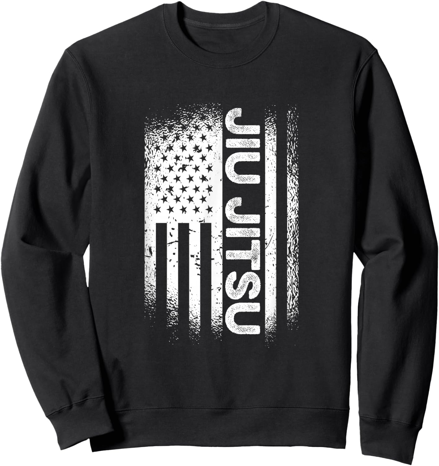 Jiu Jitsu American Flag Brazillian Ju Jitsu Men Kids Gift Sweatshirt - Sweatshirt | Black