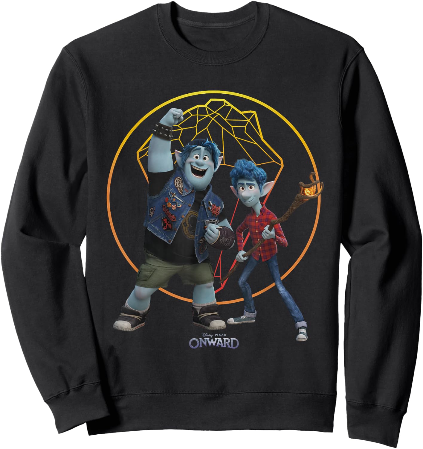 Disney Pixar Onward Ian & Barley Magic Gem Sweatshirt - Sweatshirt | Black