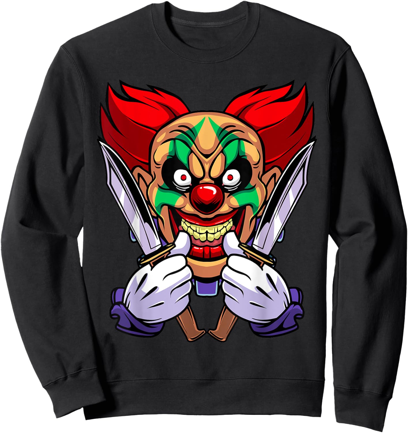 Funny Halloween Clown Sweatshirt - Sweatshirt | Black