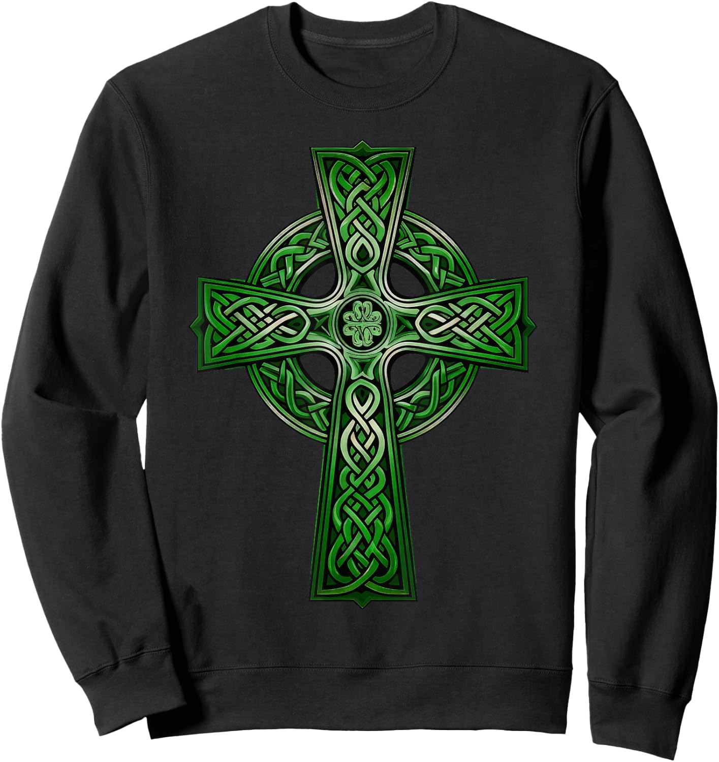 Irish Celtic Cross Knot Christian Holy Trinity Scottish Celt Sweatshirt - Sweatshirt | Black