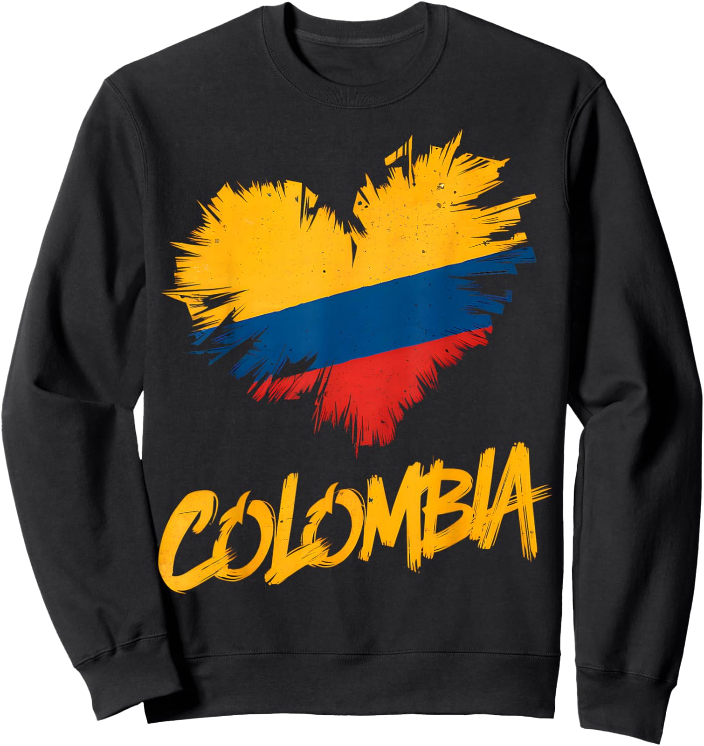 Colombia Heart Flag Sweatshirt - Sweatshirt | Black