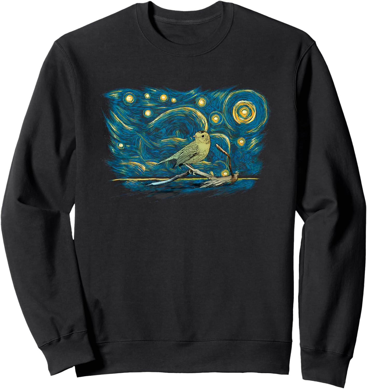 Retro Vintage Style Warbler Sweatshirt - Sweatshirt | Black