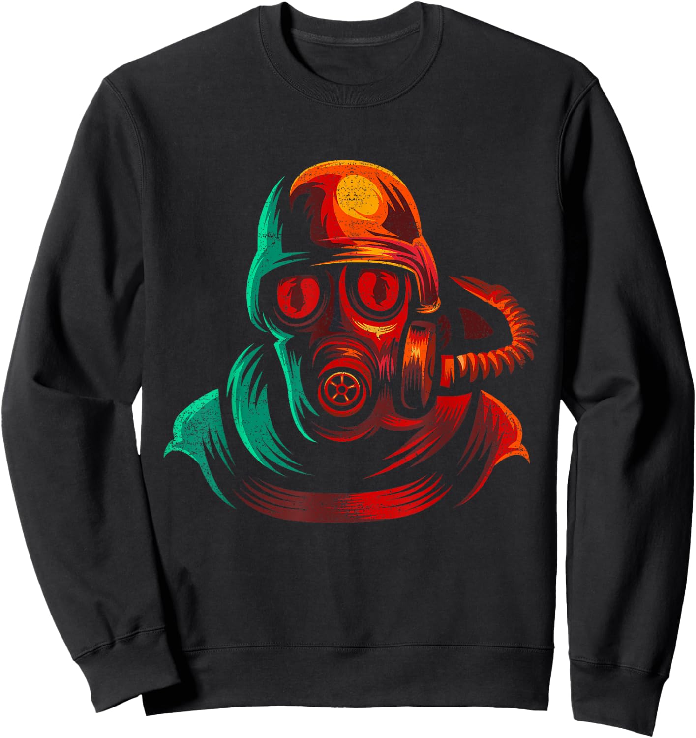 Military And Safety Gas Mask Virus Social Distancing Sweatshirt - Sweatshirt | Black