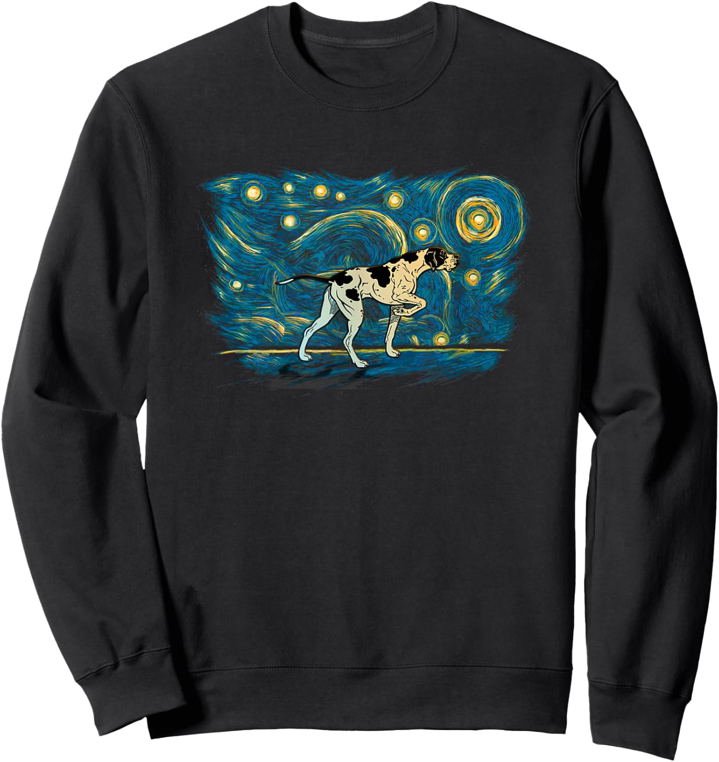 Retro Vintage Style English Pointer Sweatshirt - Sweatshirt | Black