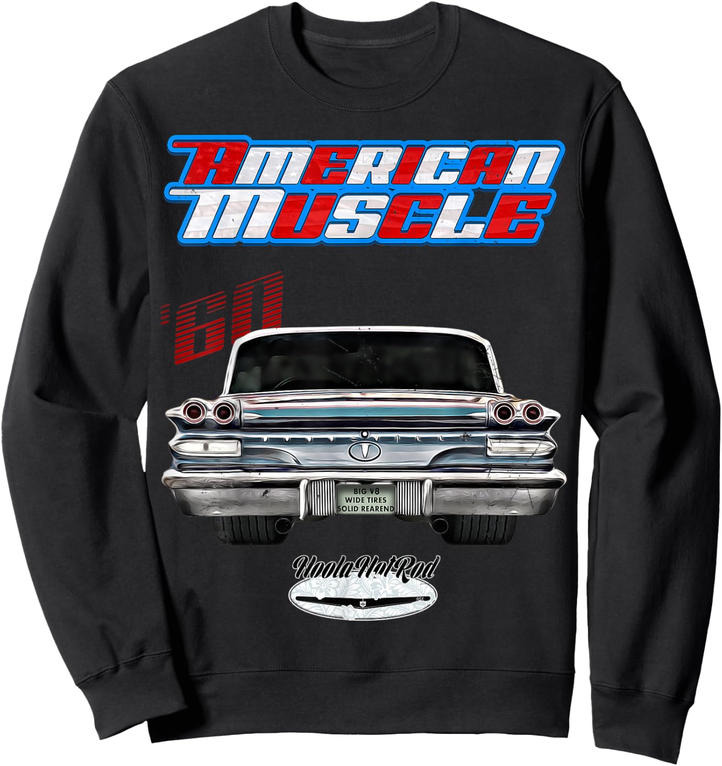 1960 Bonneville,Rockabilly,rusty car,distressed Sweatshirt - Sweatshirt | Black