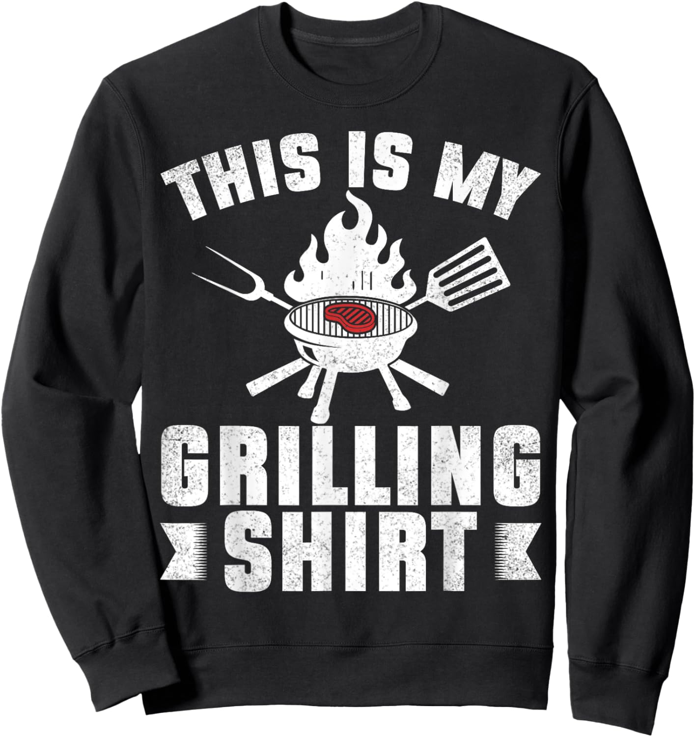 This Is My Grilling Barbecue BBQ Smoker Party Chef Sweatshirt - Sweatshirt | Black