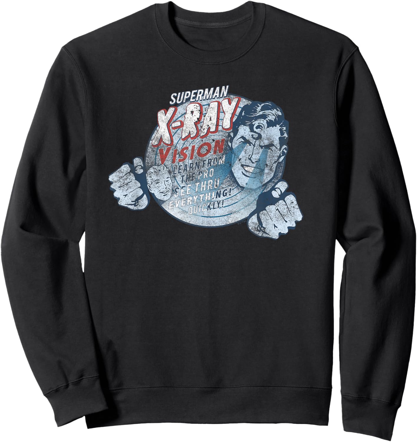 Superman Vintage X-Ray Vision Sweatshirt - Sweatshirt | Black
