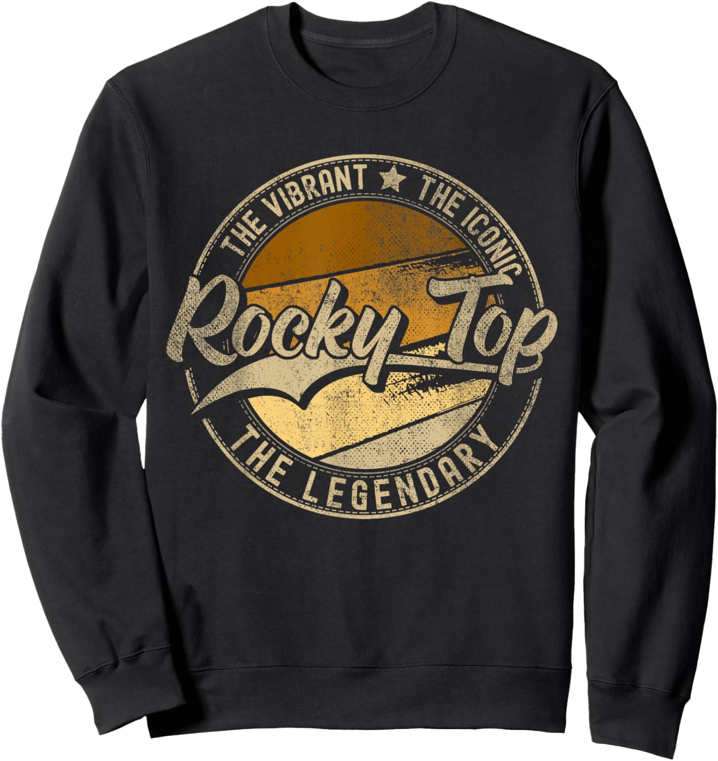 Rocky Top TN | Tennessee | Vintage Distressed Sweatshirt - Sweatshirt | Black