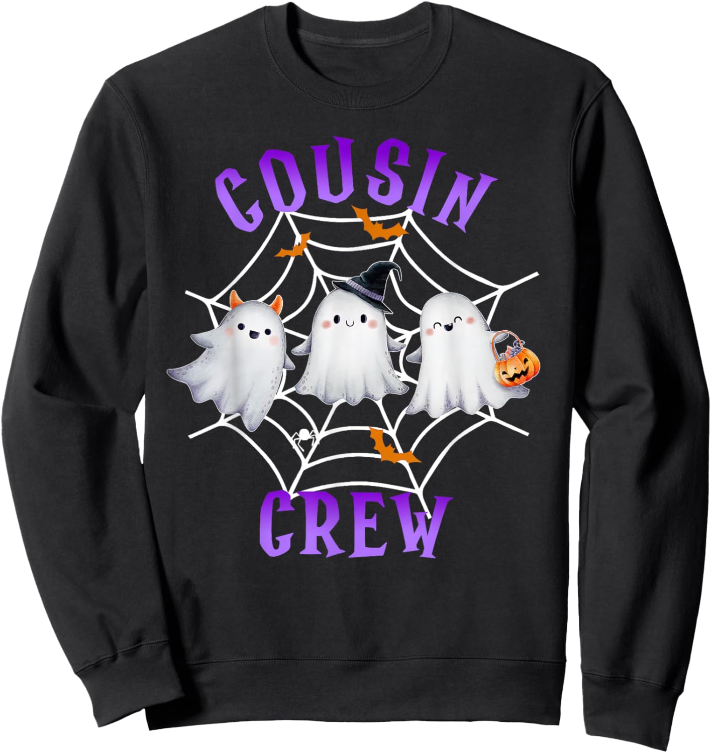 Cousin Crew Halloween, Cousin Matching, Halloween Matching Sweatshirt - Sweatshirt | Black