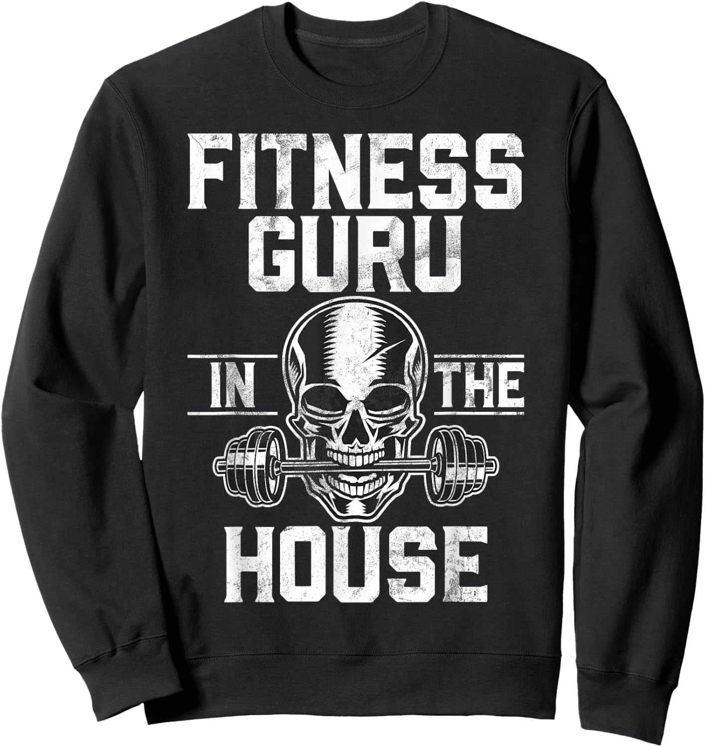 Fitness Guru in the House Personal Trainer Sweatshirt - Sweatshirt | Black