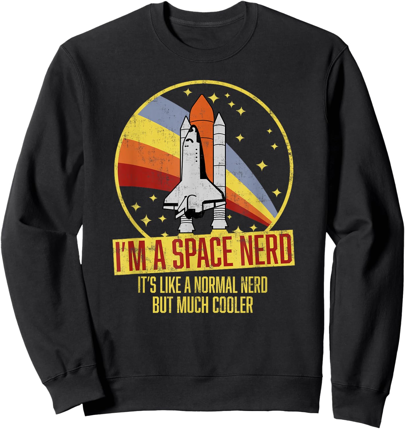 Vintage Space Shuttle - Science Fiction Geek - Space Nerd Sweatshirt - Sweatshirt | Black