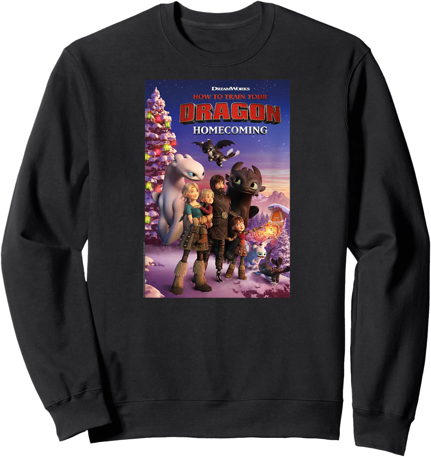 How to Train Your Dragon 3 Homecoming Poster Sweatshirt - Sweatshirt | Black
