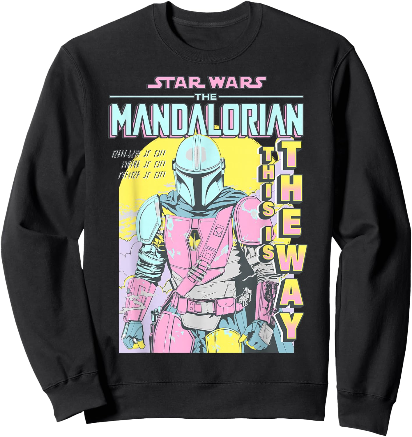 Star Wars: The Mandalorian This Is The Way Neon Comic Sweatshirt - Sweatshirt | Black