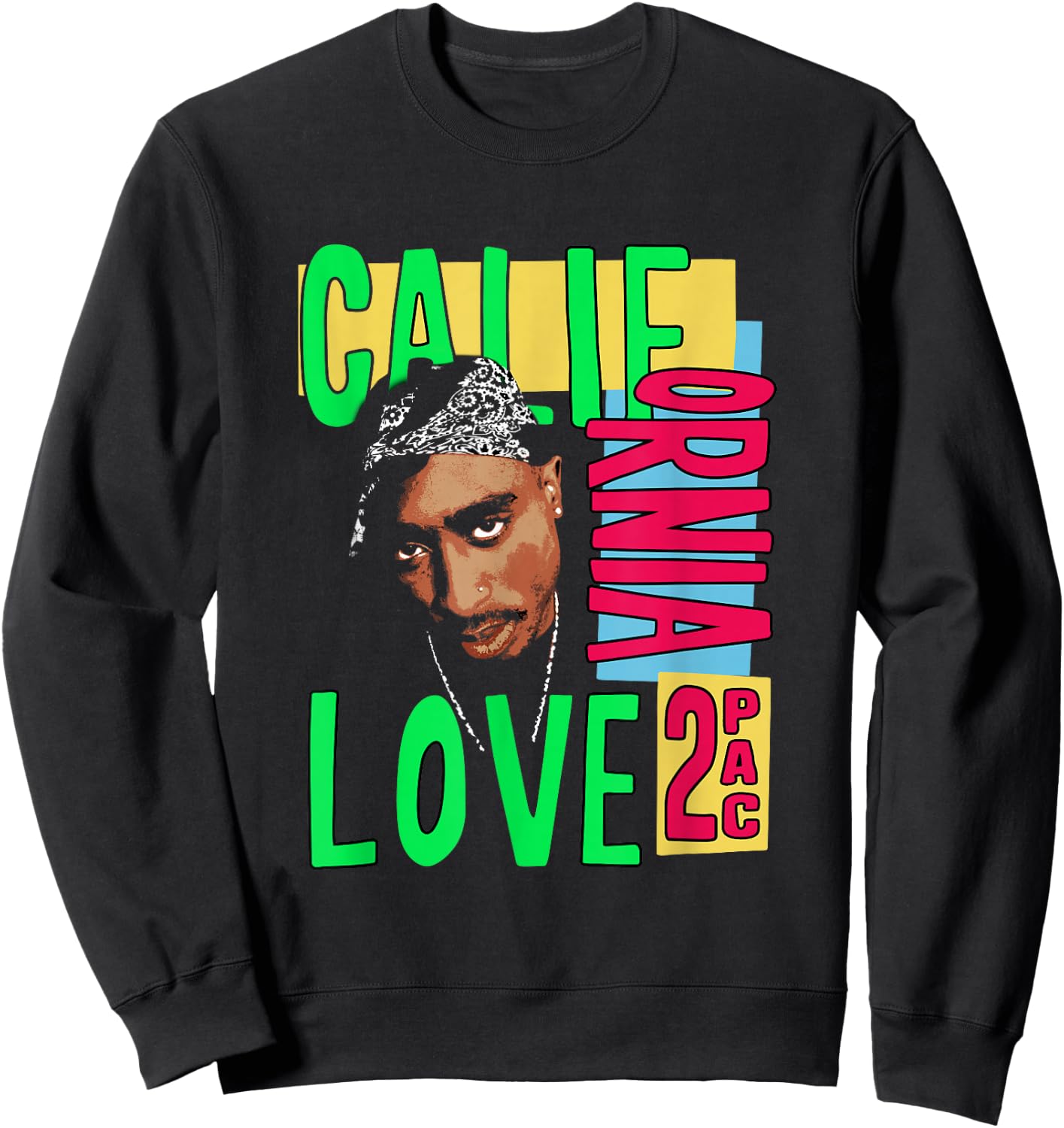 Official Tupac California Love Sweatshirt - Sweatshirt | Black