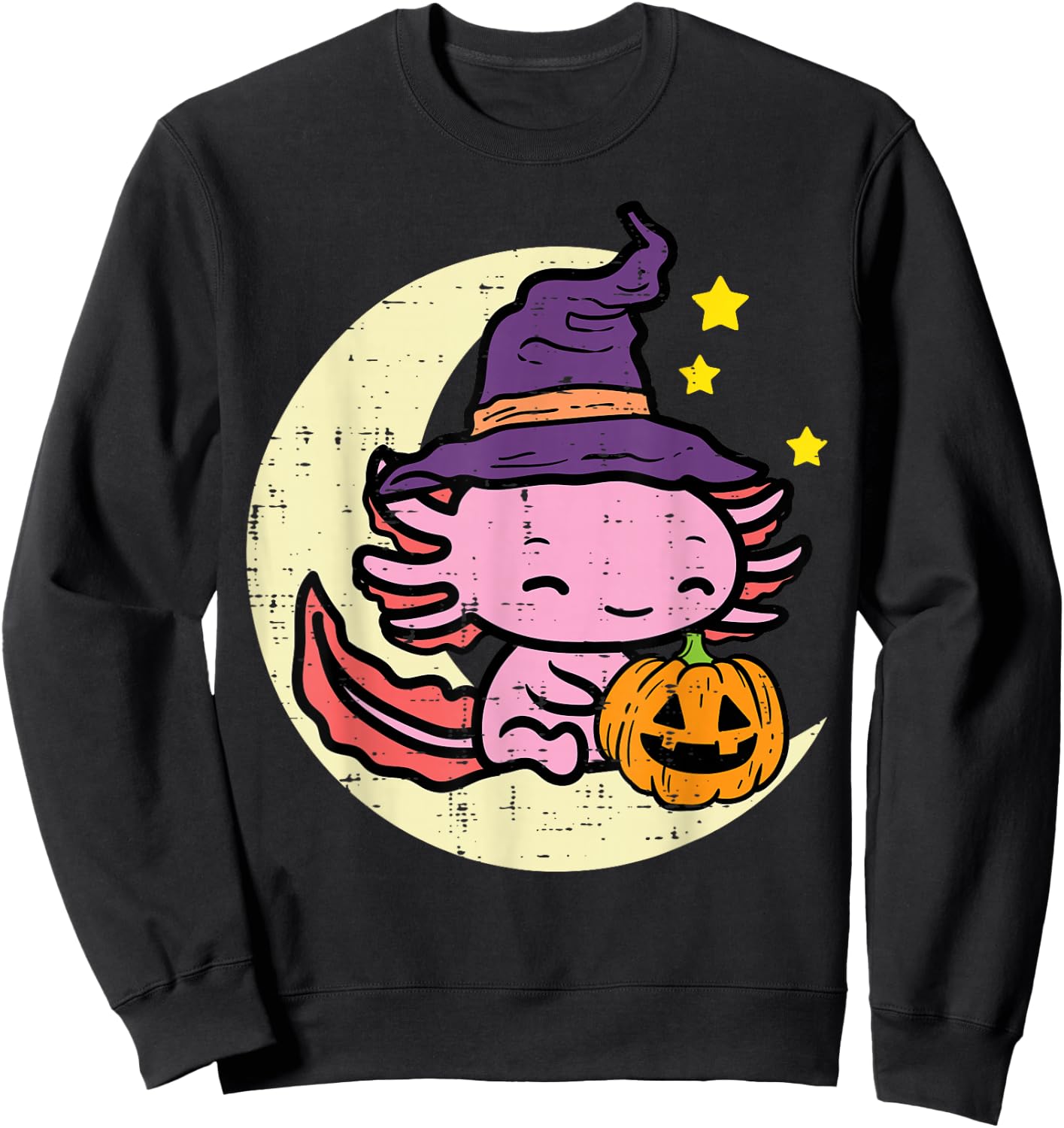 Halloween Axolotl Cute Fall Costume Girls Kids Toddler Women Sweatshirt - Sweatshirt | Black