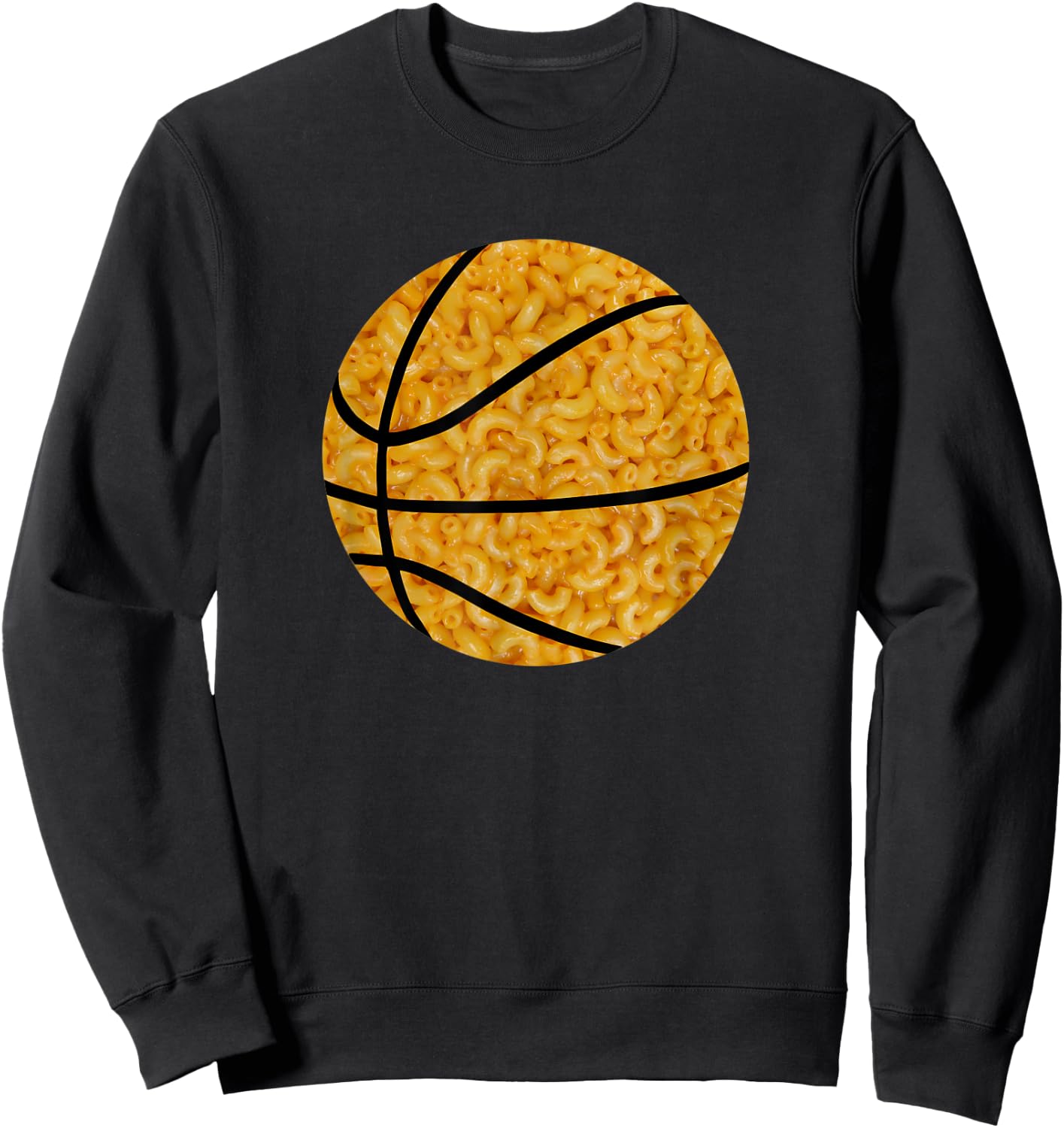 Mac and Cheese Basketball Lover Macaroni and Cheese Player Sweatshirt - Sweatshirt | Black