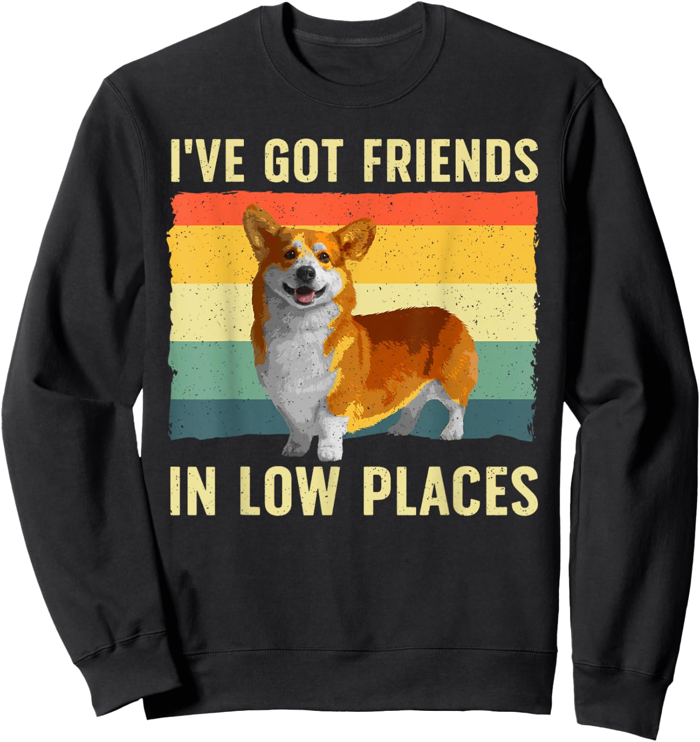 Cute Corgi Art Women Kids Pet Dog Cardigan Corgi Sweatshirt - Sweatshirt | Black
