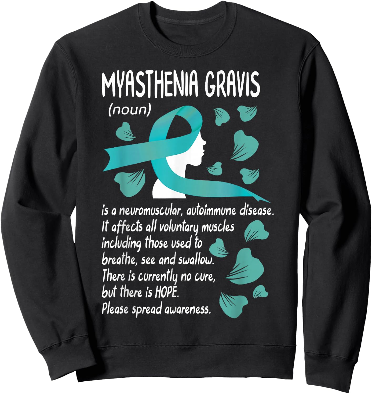 MG Awareness Myasthenia Gravis Neuromuscular Disease Family Sweatshirt - Sweatshirt | Black