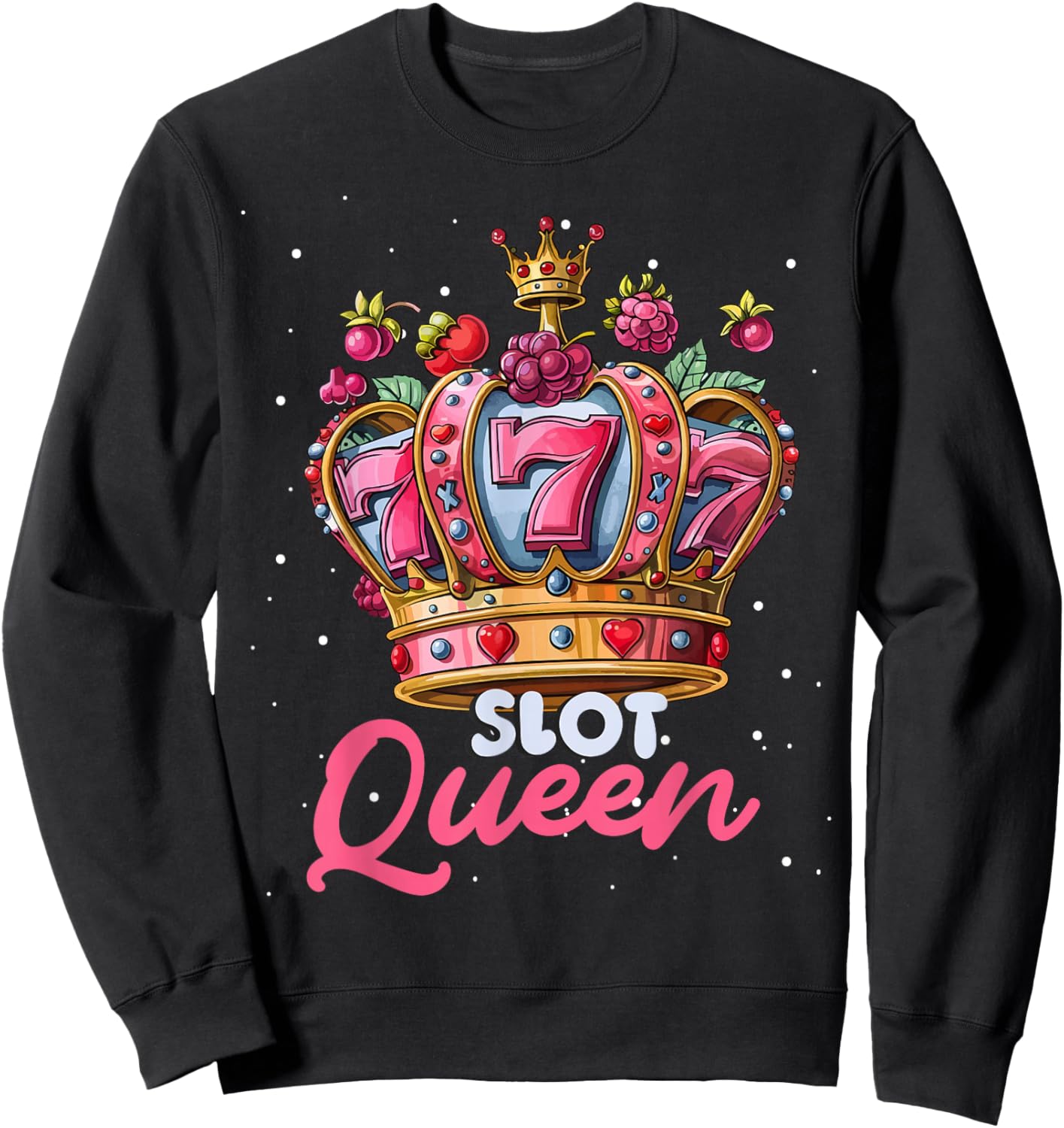 Gambler SLOT QUEEN 777 Casino Slot Machines Women Sweatshirt - Sweatshirt | Black