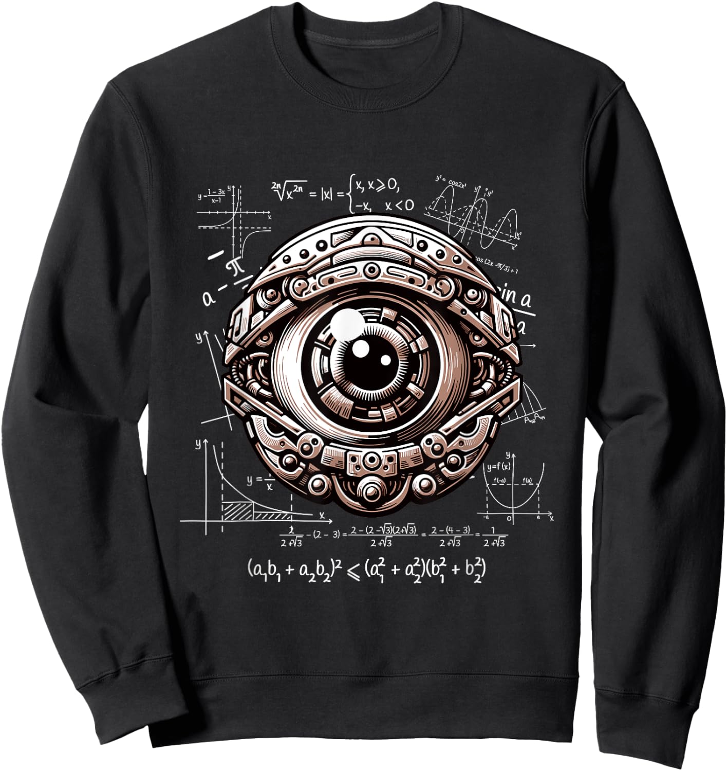 Math Geek Mechanical Eye Tech Enthusiast Engineer Sweatshirt - Sweatshirt | Black